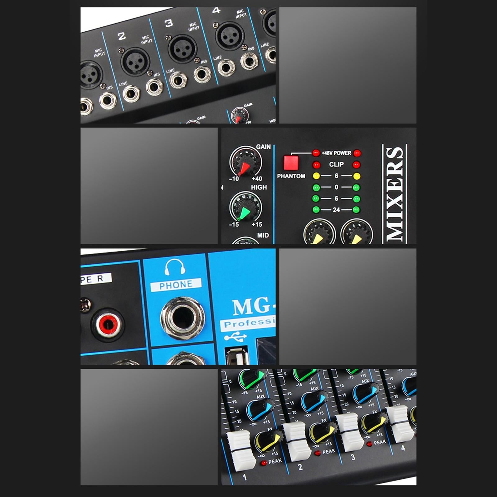 Audio Mixer Platform Bluetooth Digital MP3 Portable for Show Broadcast EU