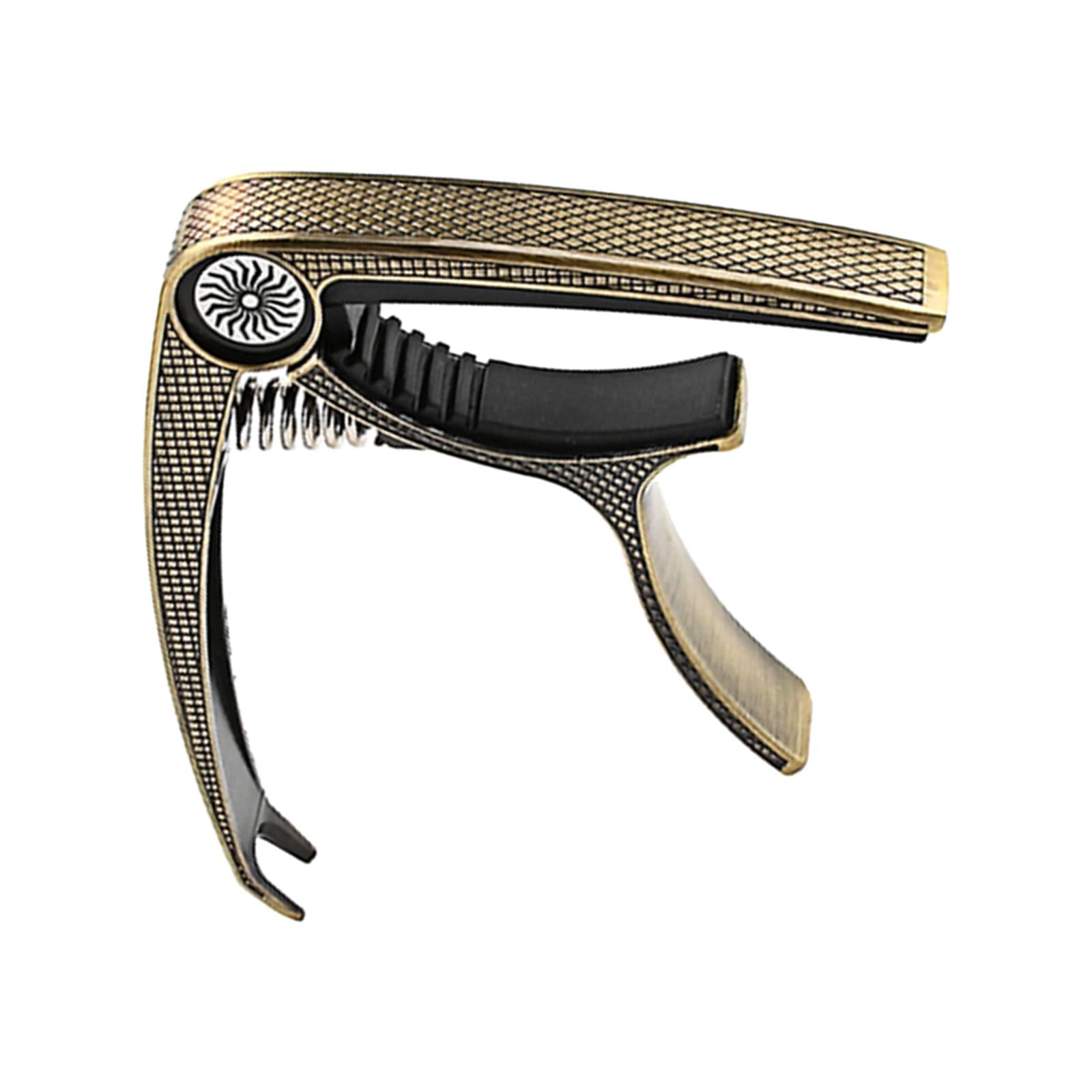 Guitar Capo Acoustic Clip Quick Change Clamp Key for Electric Guitar Ukulele Bronze