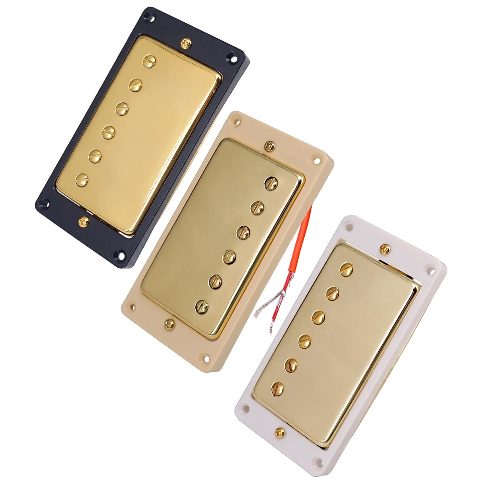 Humbucker Double Coil Electric Guitar Neck Bridge Pickup for LP Black Frame