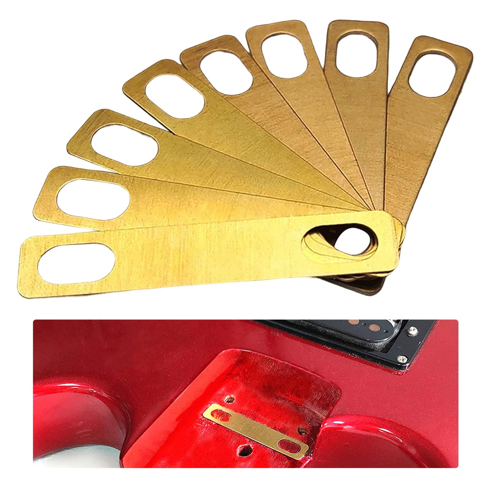 8x Instruments Brass Shims Durable Guitar Neck Shims for Replacement Set