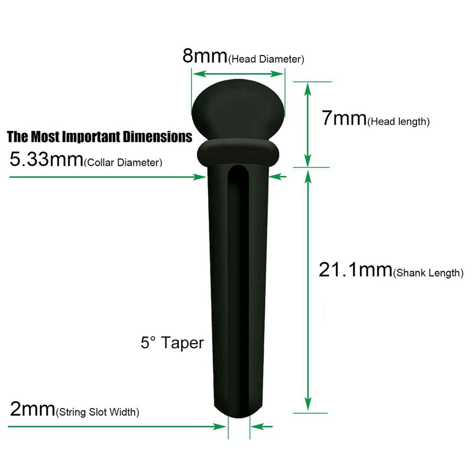 6x Guitar Bridge Pins Saddle Nut Set with Pins Puller for Acoustic Guitar