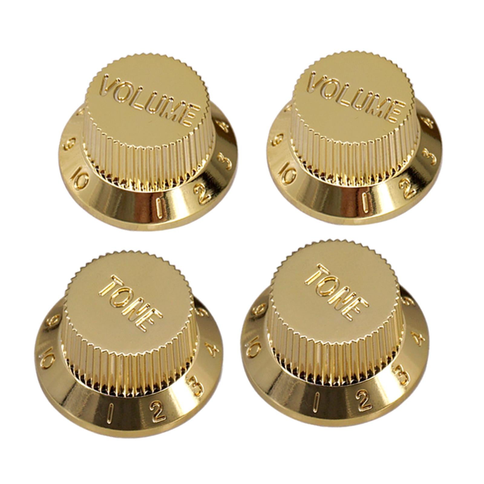 Timbre and Volume Speed Control Knobs for SQ Guitar 2pcs T 2pcs V Gold