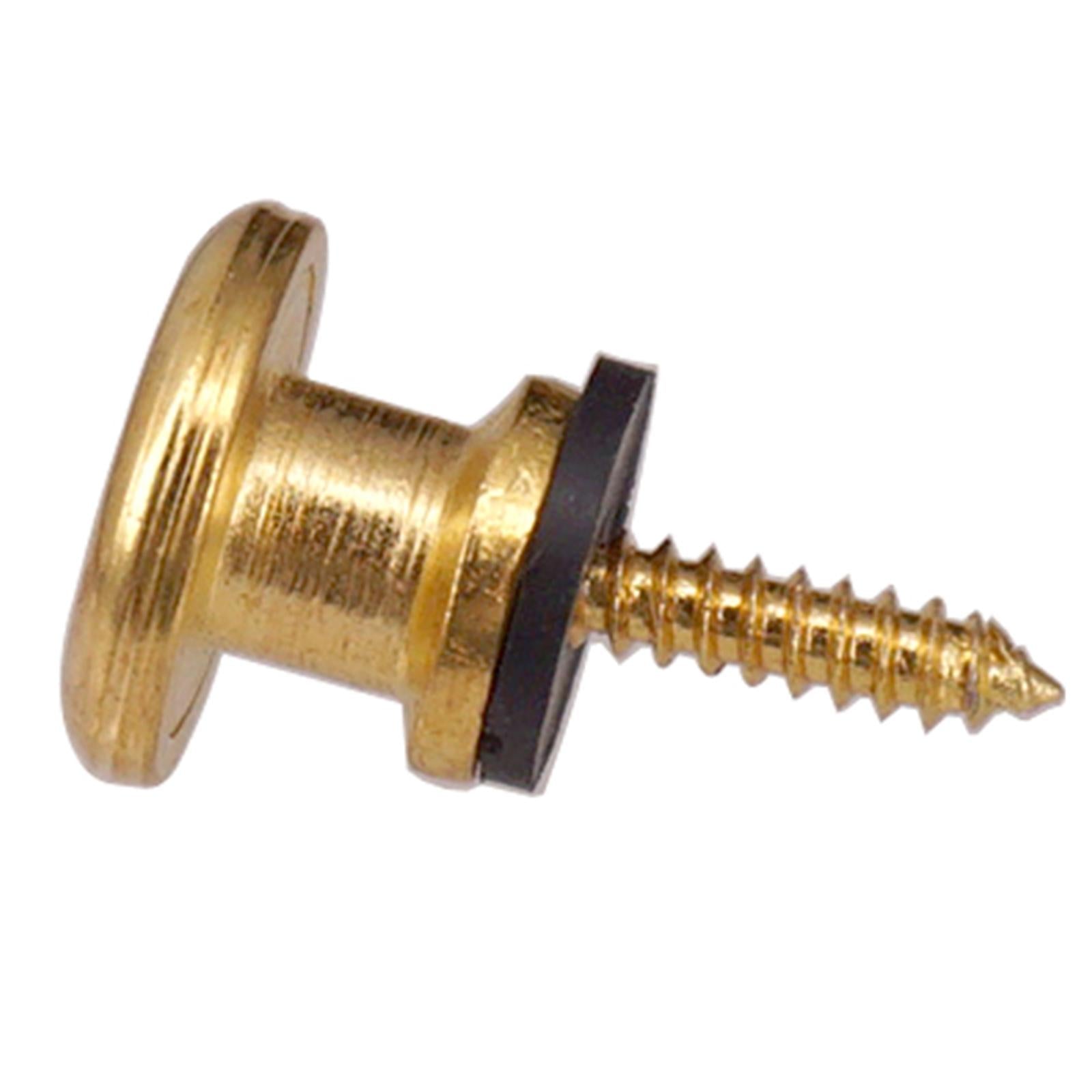 10x Guitar Strap Lock Pins Peg for Acoustic Electric Guitar Ukulele Bass Golden