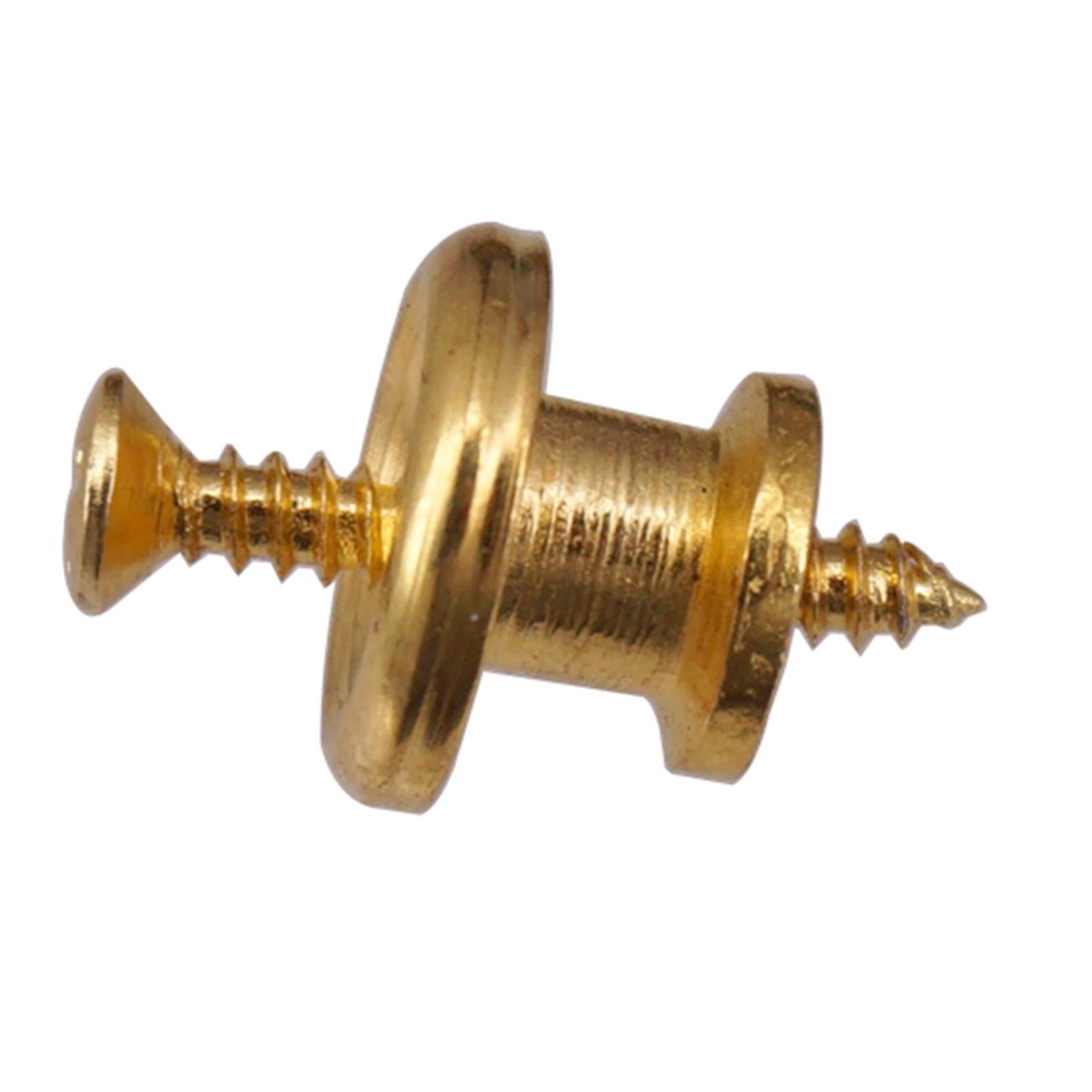 10x Guitar Strap Lock Pins Peg for Acoustic Electric Guitar Ukulele Bass Golden
