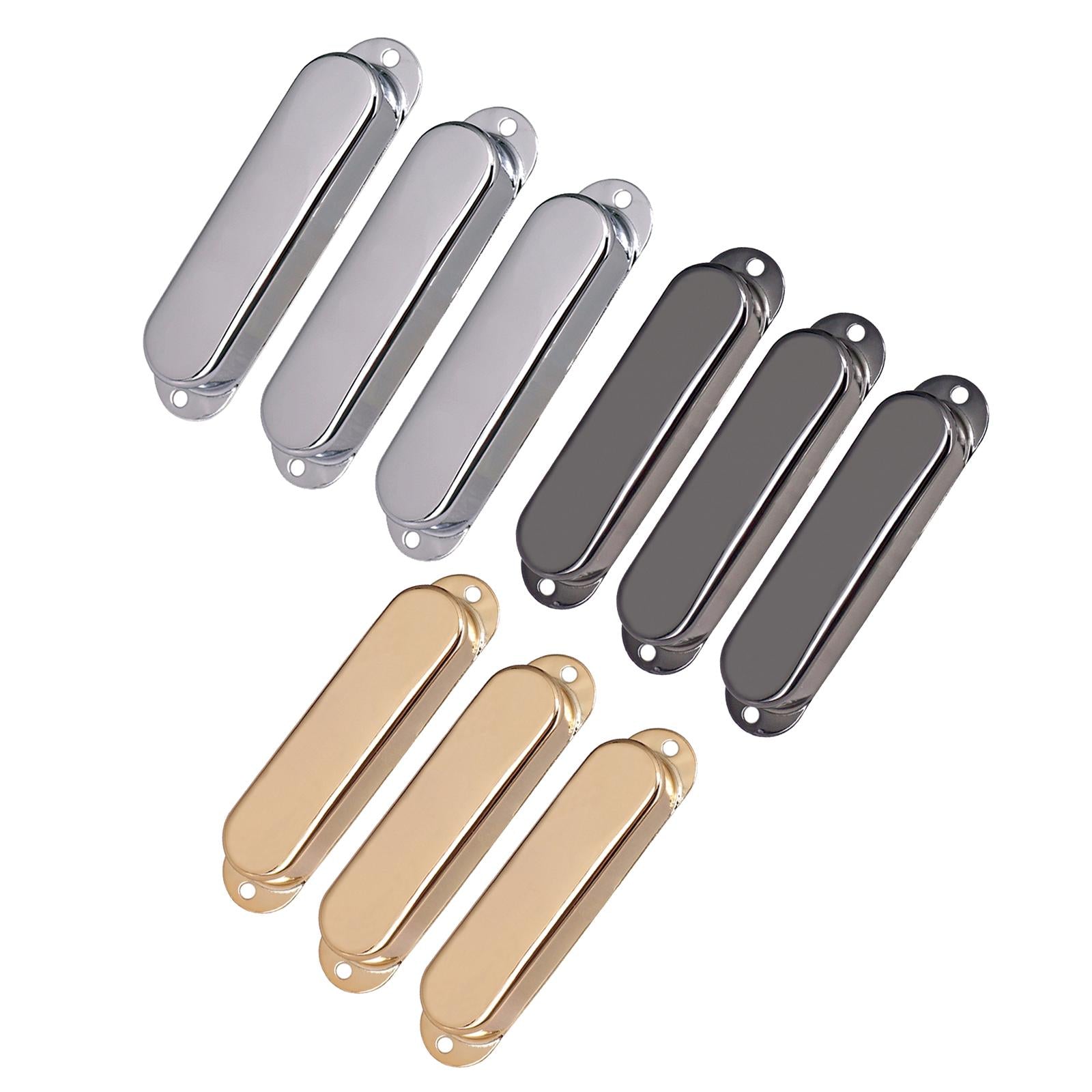No Hole Guitar Pickup Cover Closed Shell for Electric Guitar Silver