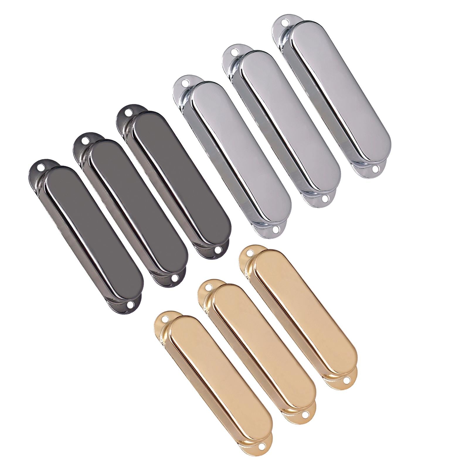 No Hole Guitar Pickup Cover Closed Shell for Electric Guitar Silver