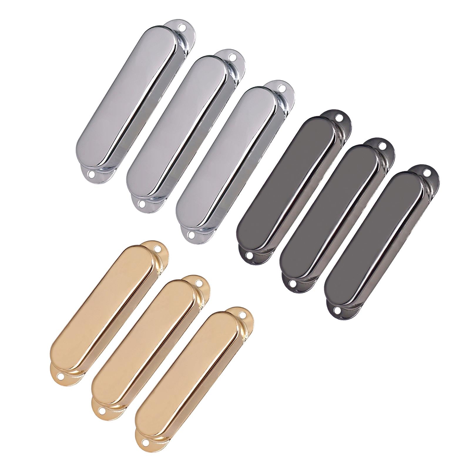 No Hole Guitar Pickup Cover Closed Shell for Electric Guitar Silver