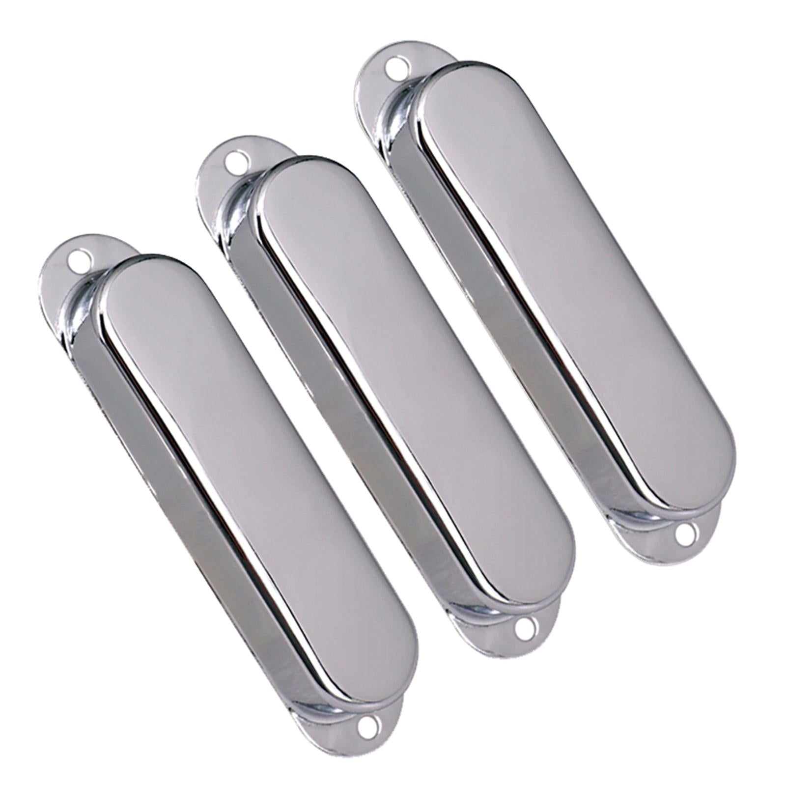 No Hole Guitar Pickup Cover Closed Shell for Electric Guitar Silver