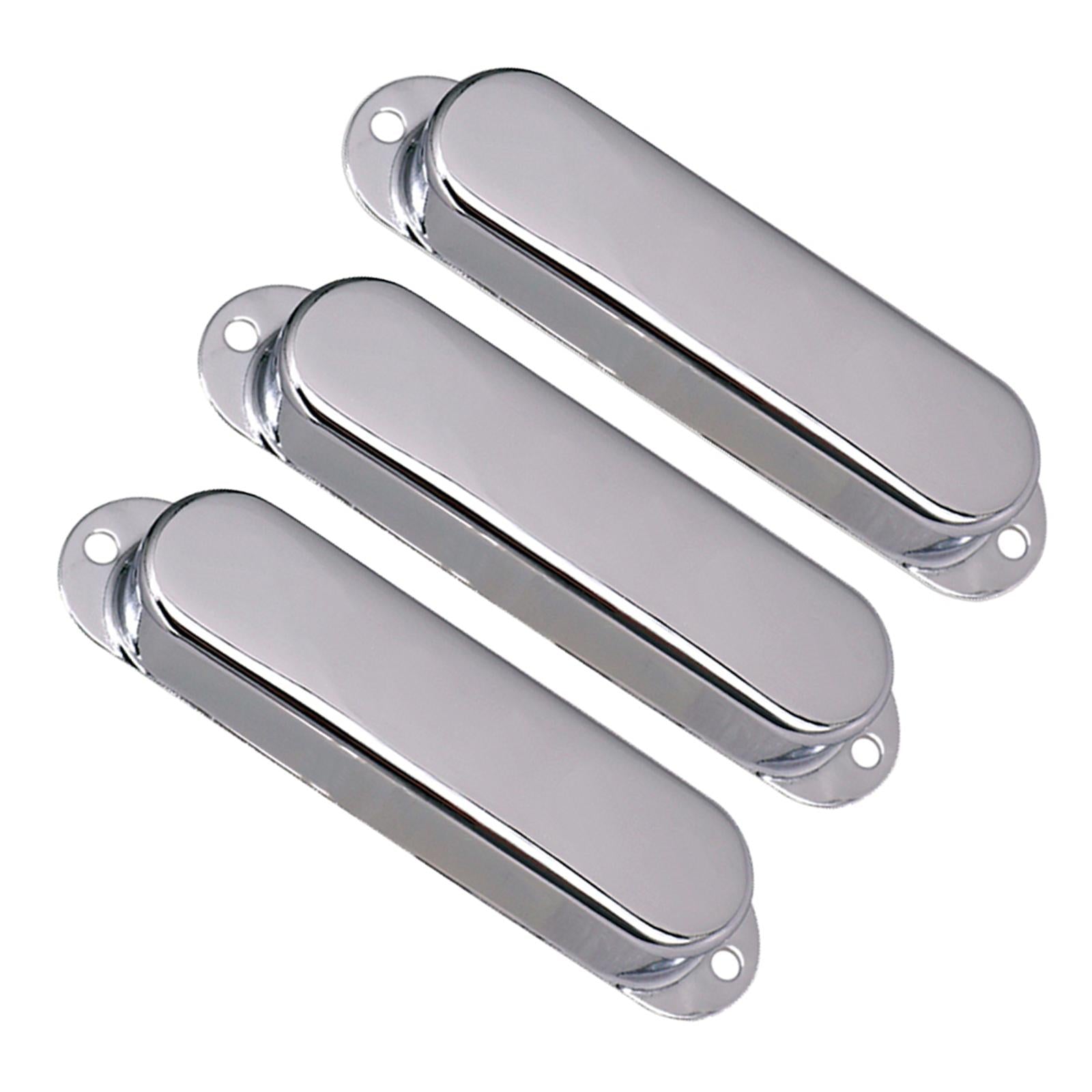 No Hole Guitar Pickup Cover Closed Shell for Electric Guitar Silver