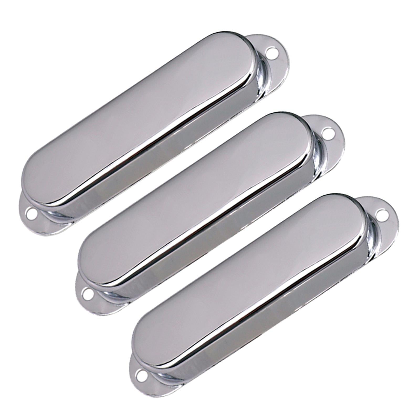 No Hole Guitar Pickup Cover Closed Shell for Electric Guitar Silver