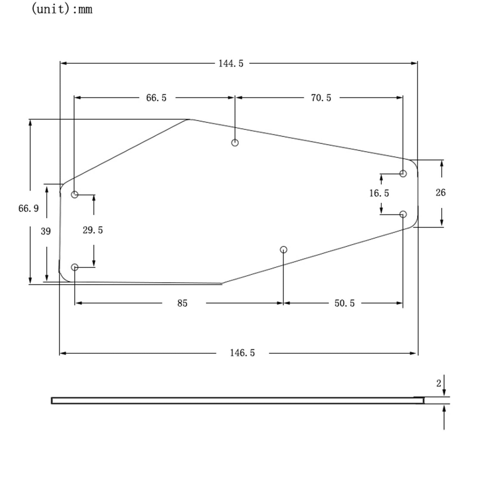 Cavity Cover Guitar Back Plate 6 Hole for Electric Bass, Guitar Accs Parts