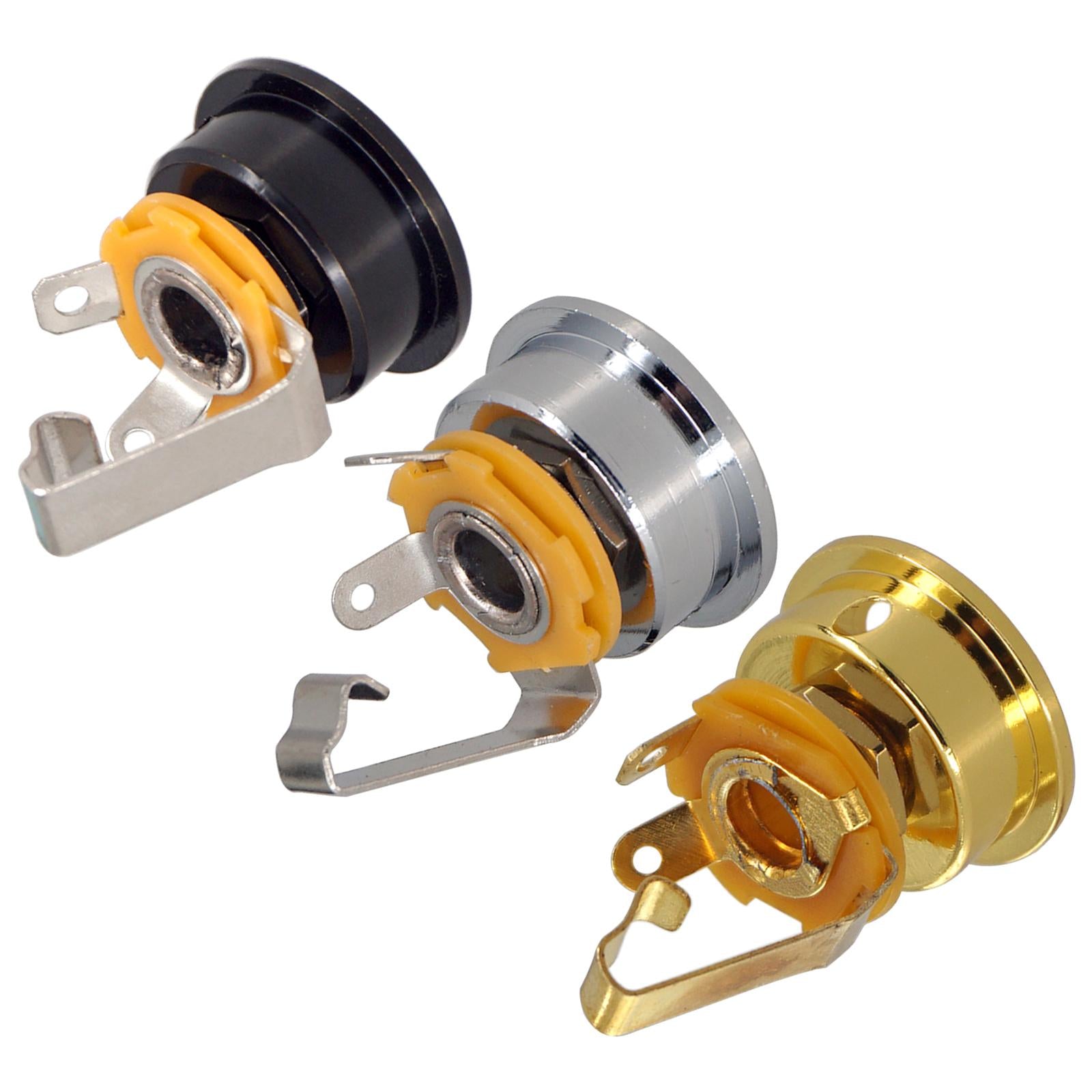 6.35mm Guitar Jack Plug Socket Guitar Part for TL Electric Guitar Black