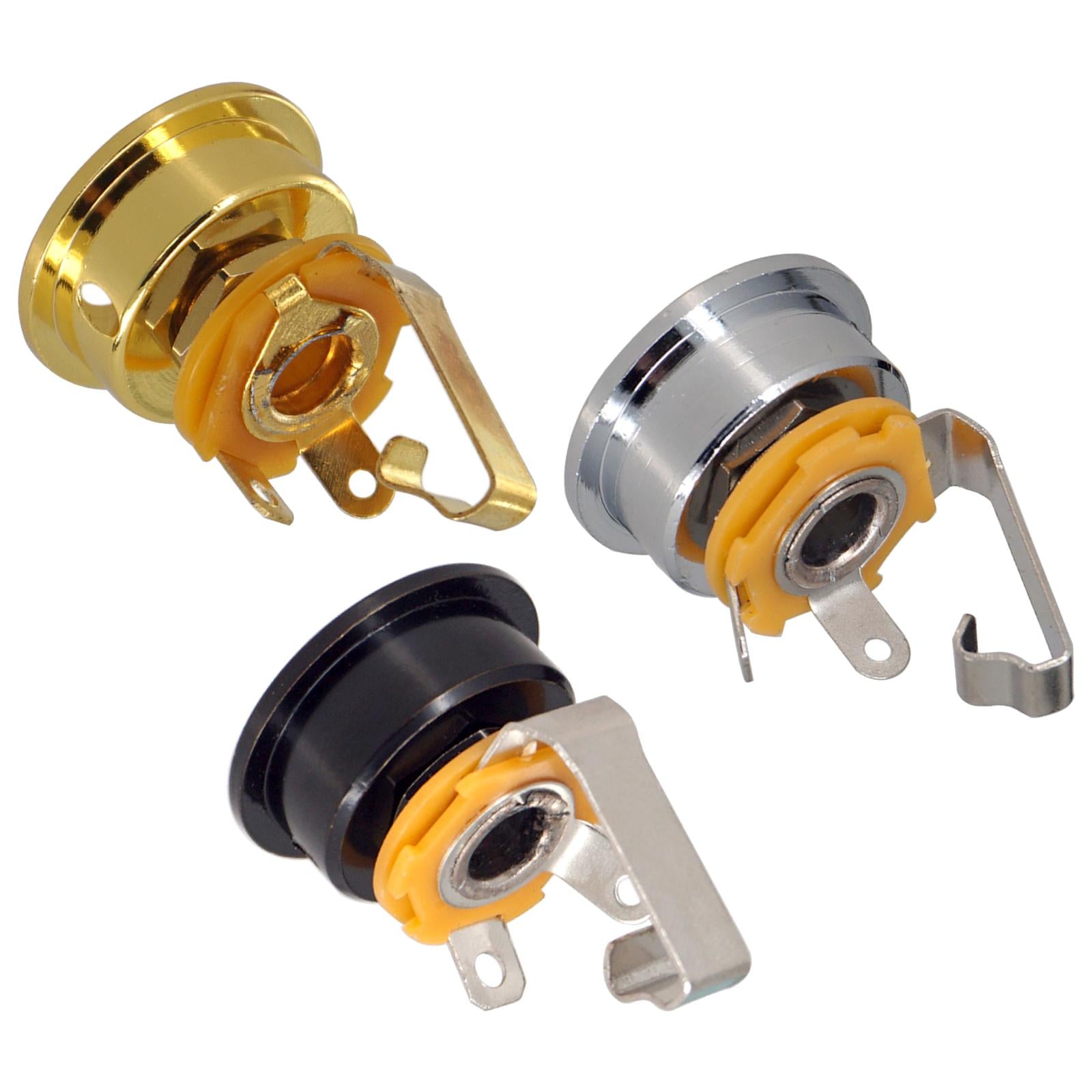 6.35mm Guitar Jack Plug Socket Guitar Part for TL Electric Guitar Black