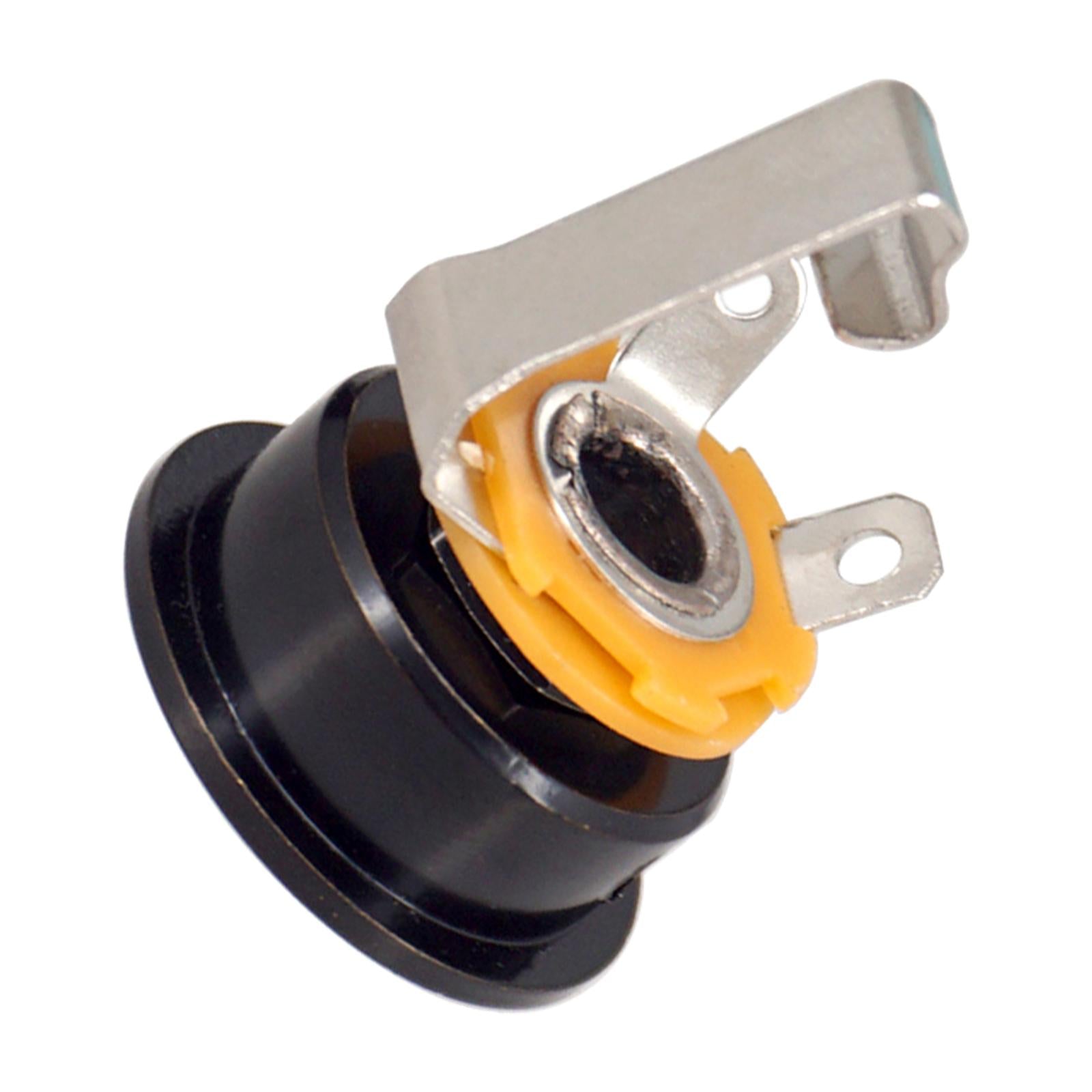 6.35mm Guitar Jack Plug Socket Guitar Part for TL Electric Guitar Black