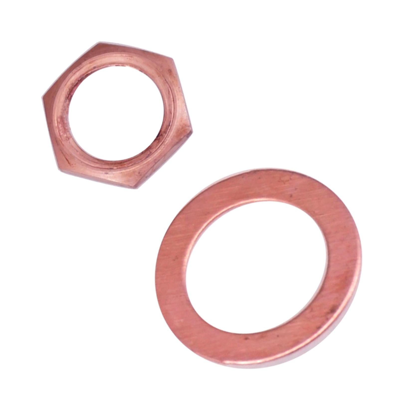 Guitar Hex Nut Washer Set Accessories for Electric Guitar Jack Red Bronze