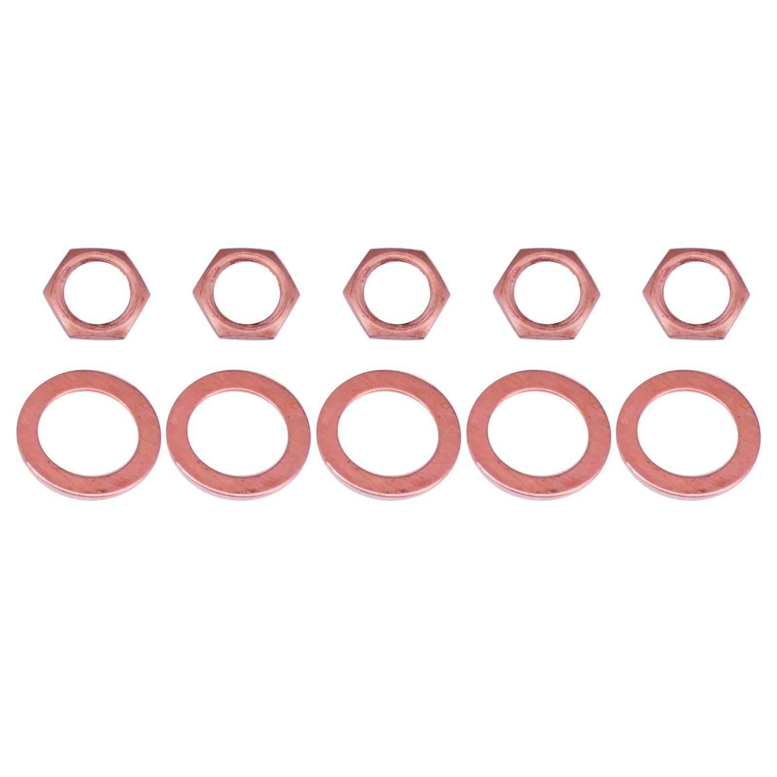 Guitar Hex Nut Washer Set Accessories for Electric Guitar Jack Red Bronze