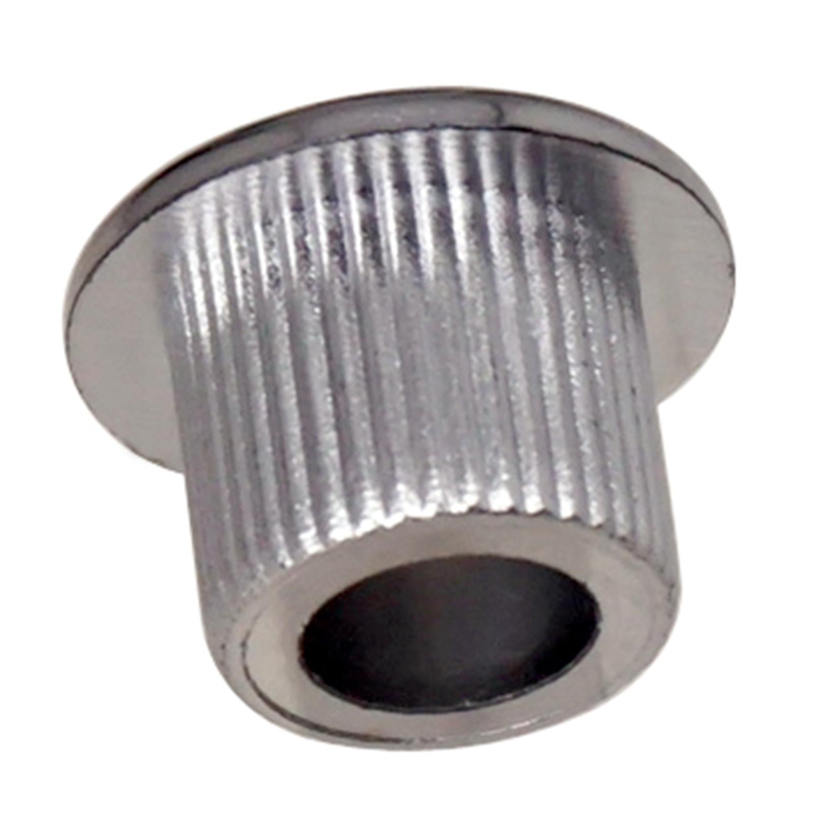 6x Chrome Guitar Tuner Bushings with Screws for Semi Closed Guitar Tuners silver