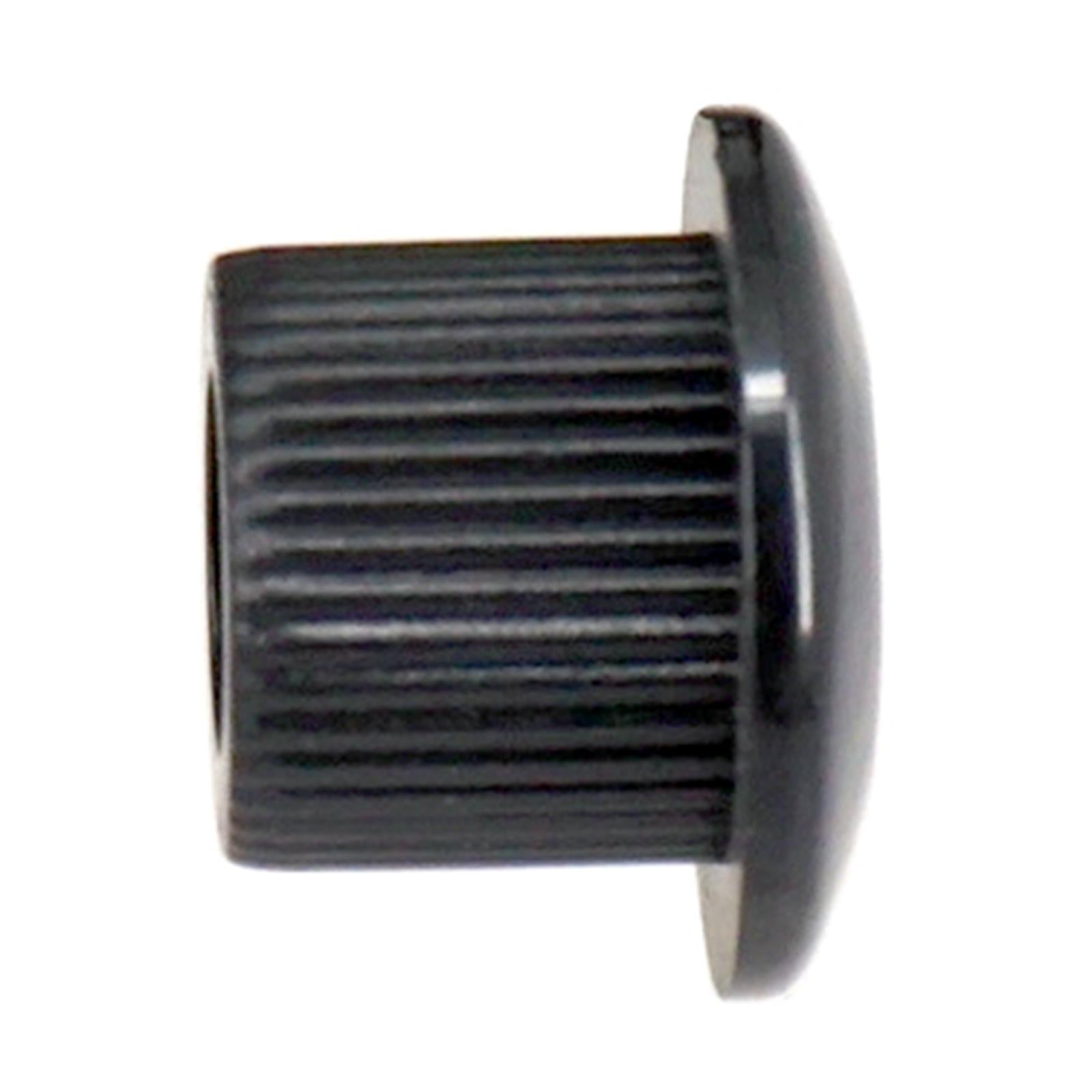 6x Chrome Guitar Tuner Bushings with Screws for Semi Closed Guitar Tuners black