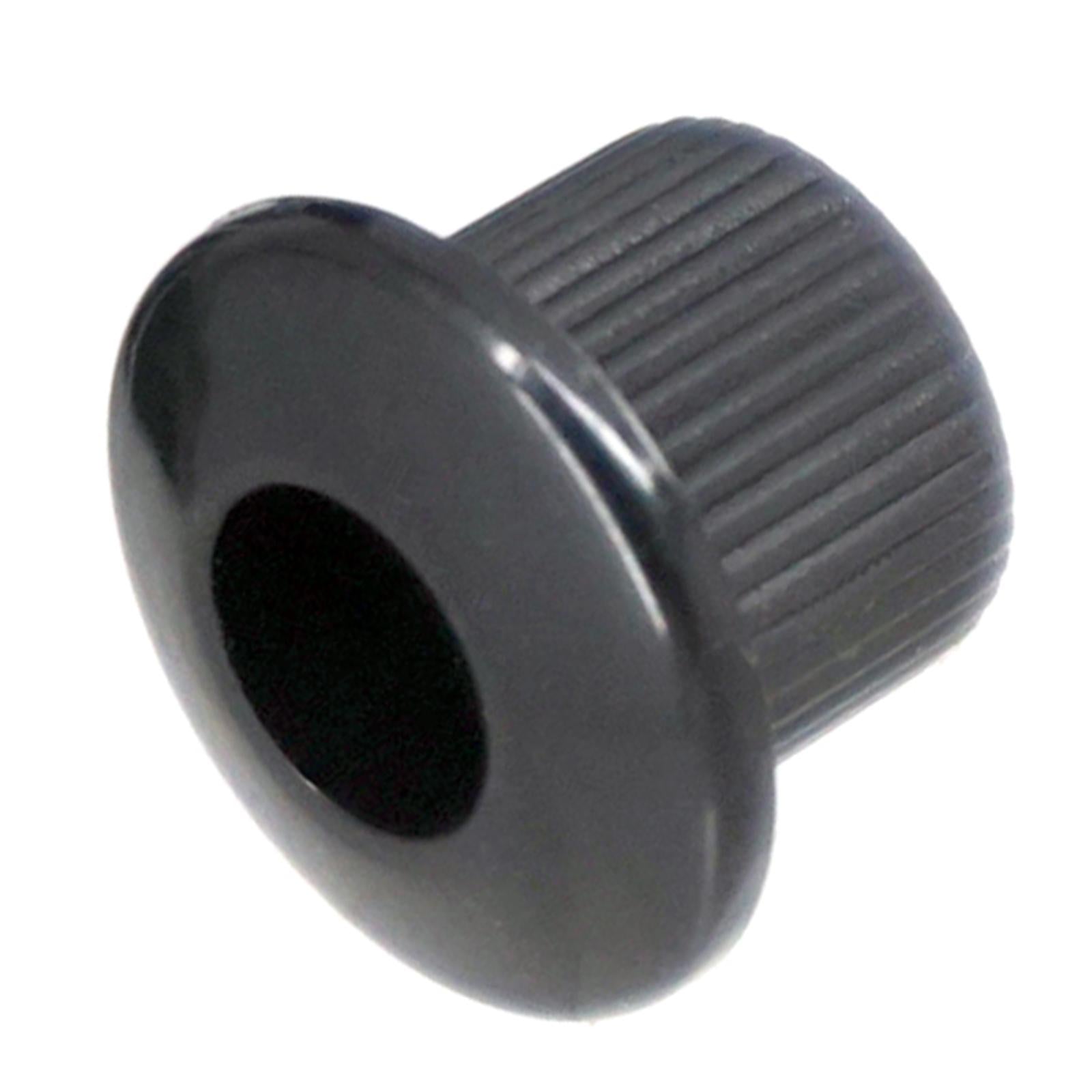 6x Chrome Guitar Tuner Bushings with Screws for Semi Closed Guitar Tuners black