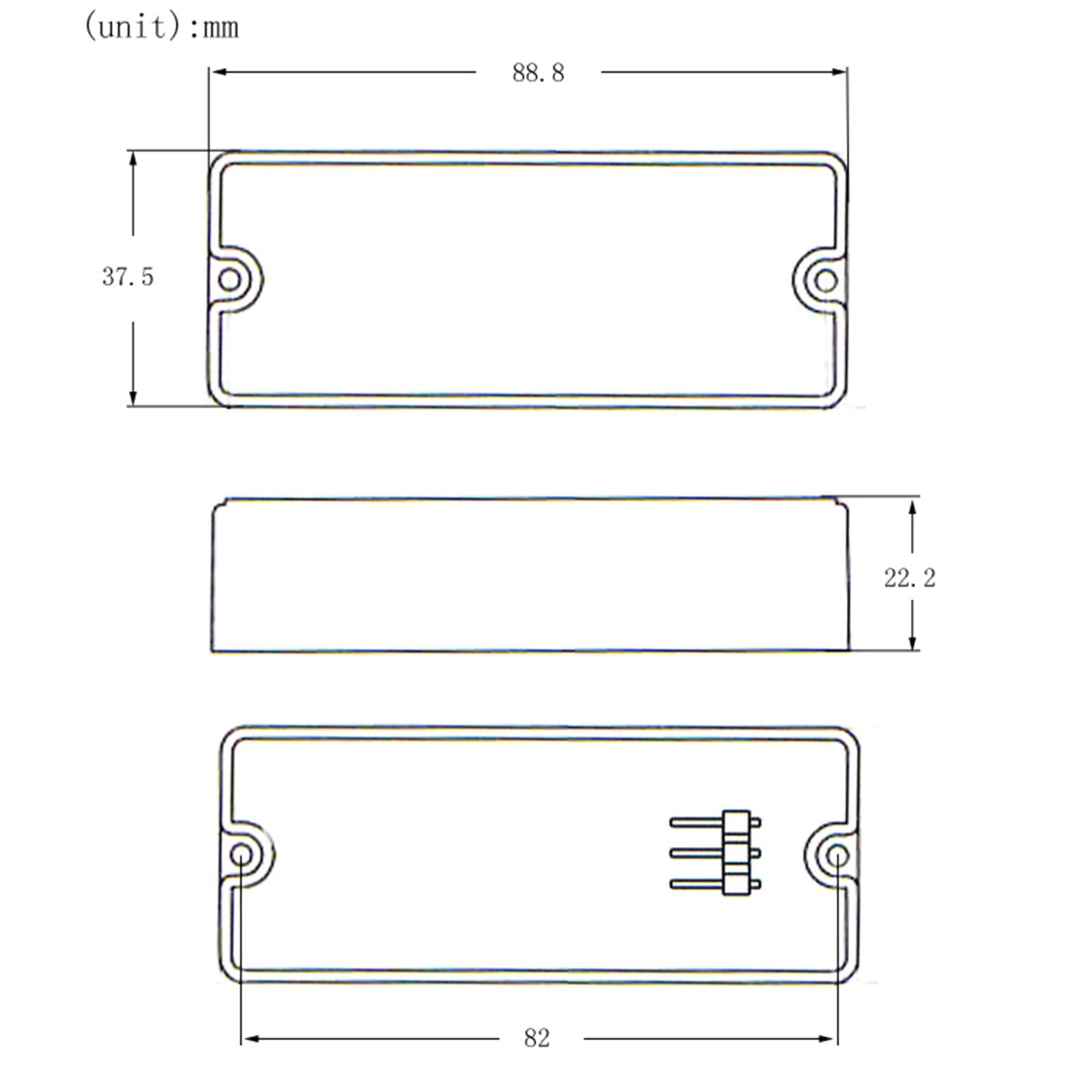 2 Pieces 4 String Bass Guitar Humbucker Pickups Socket for 4 String Bass