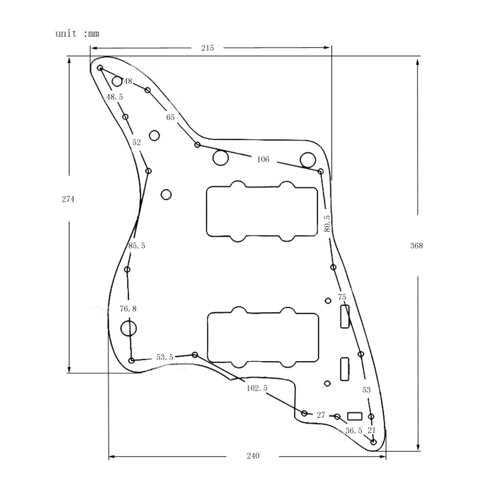 Anodized Guitar Pickguard Guitar Scratch Plate Guitar Replace Parts Black