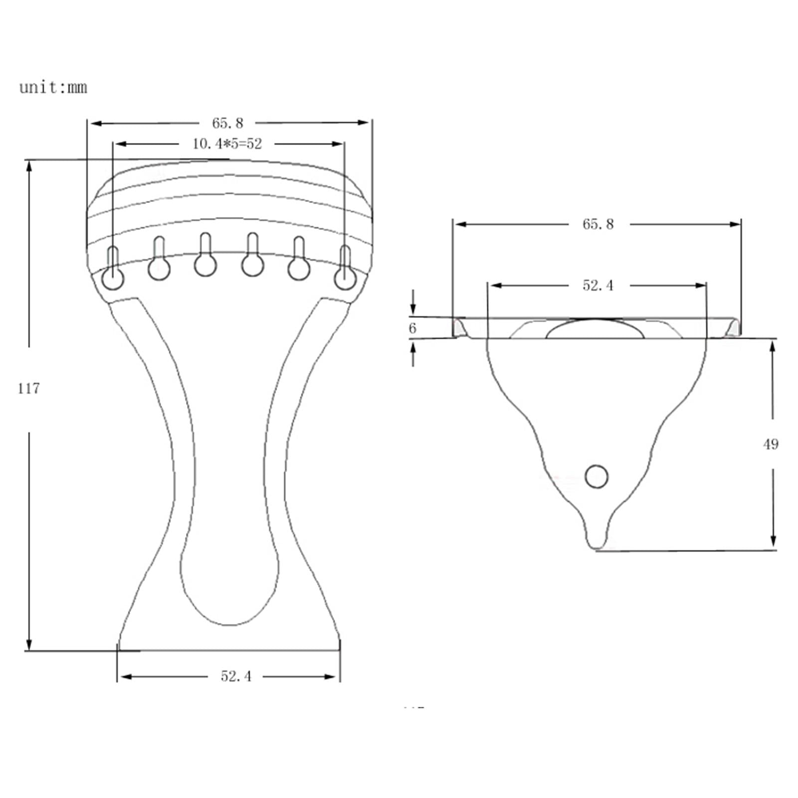 Professional Guitar Tailpiece Replacement for Dobro Style Resonator Guitar