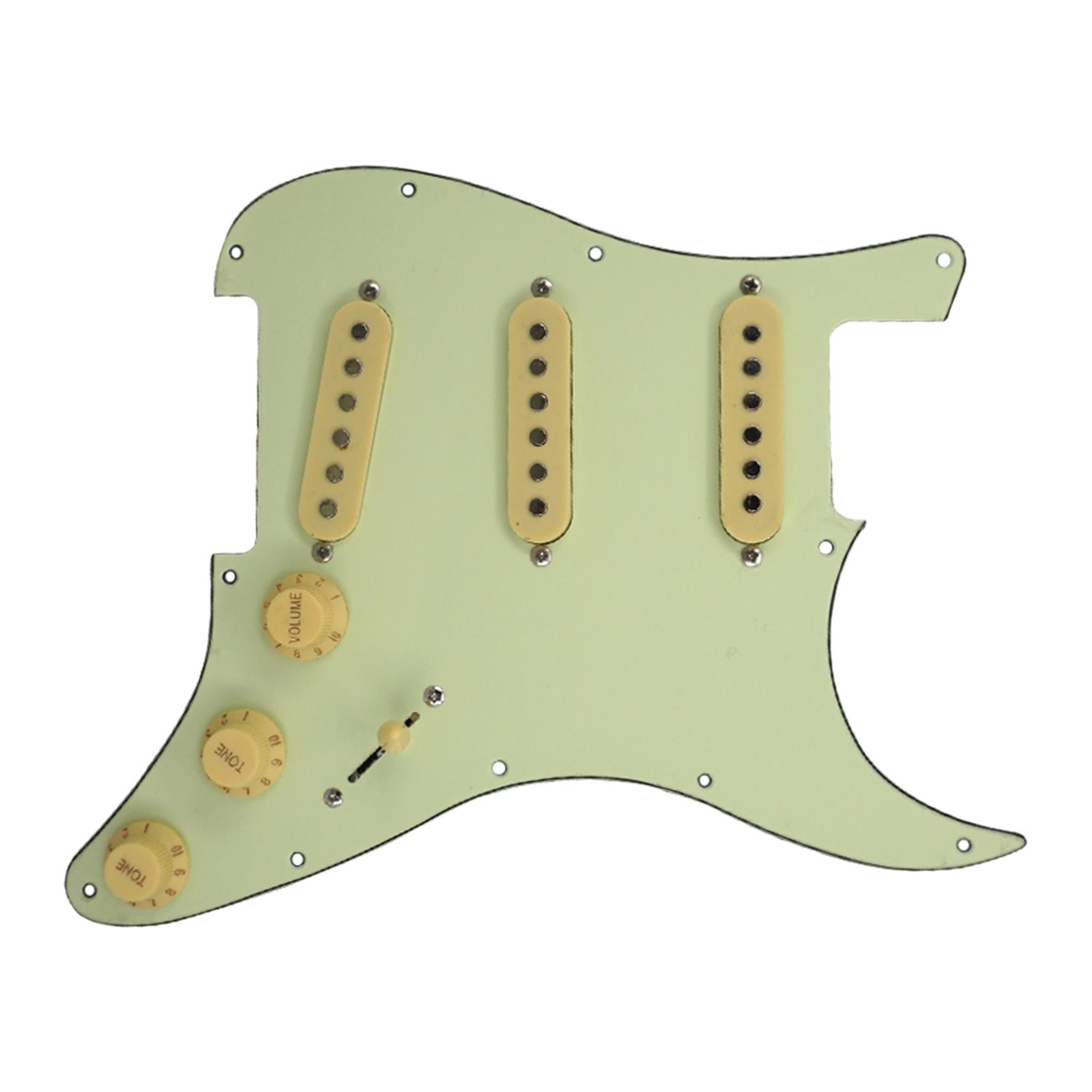 3 Ply SSS Guitar Loaded Pickguard Prewired Scratch Plate for ST Guitar