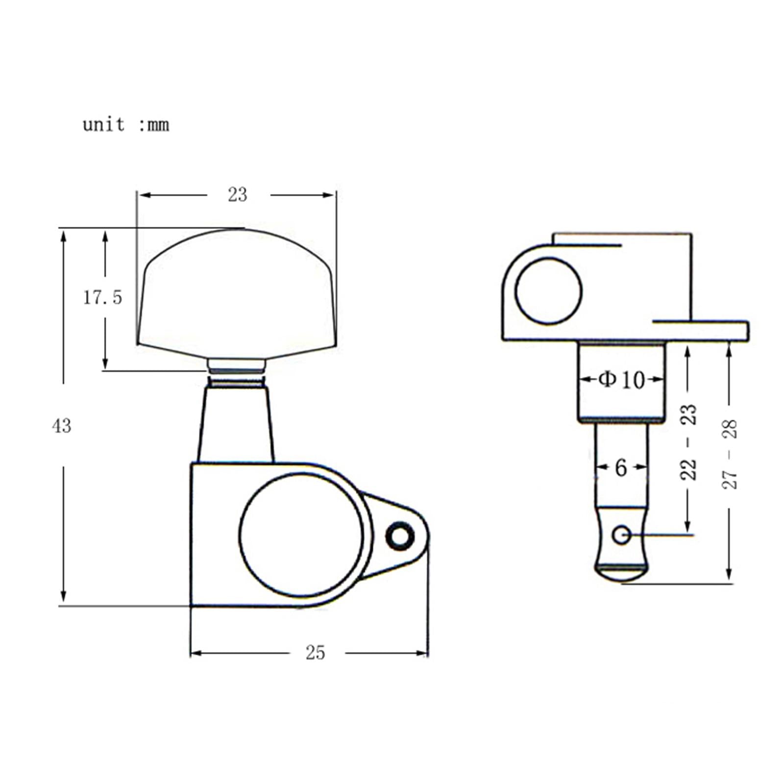 Guitar Tuning Peg Machine Head Tuners Closed Knob for Acoustic Guitar Parts