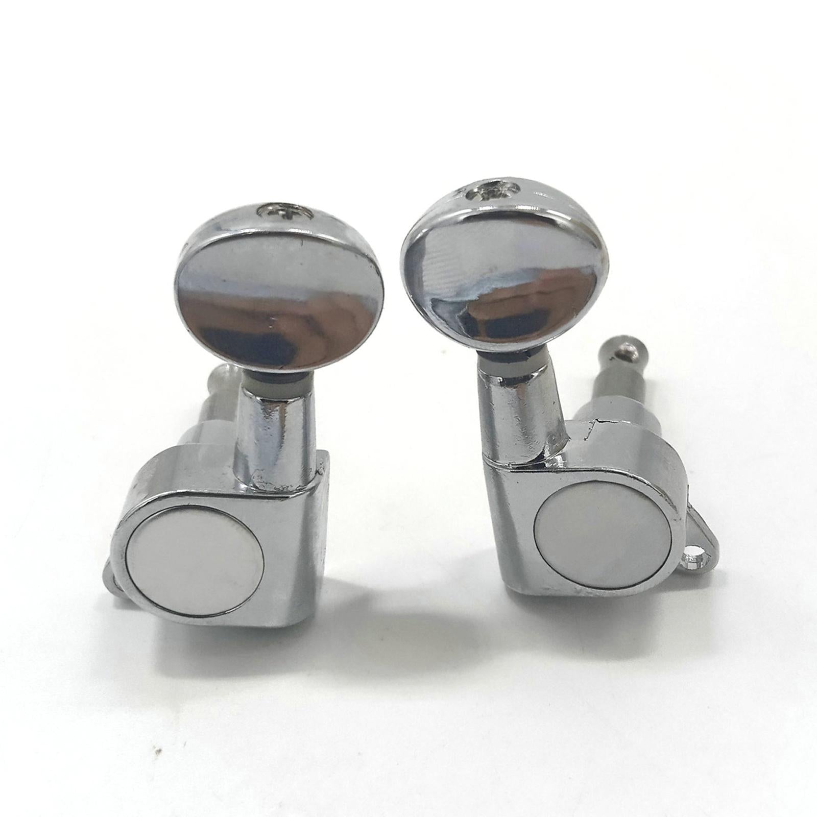 6Pcs Guitar Tuning Peg Tuner with Nuts Gaskets for Electric Guitar Parts