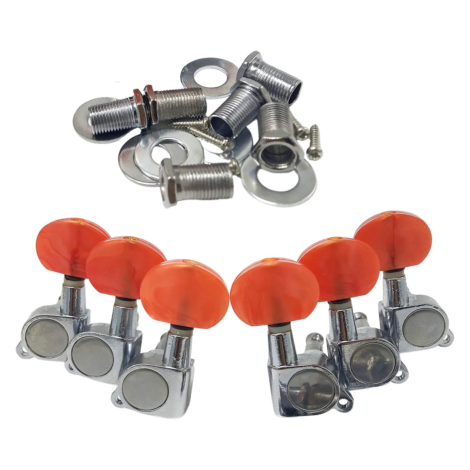 6x Zinc Alloy Guitar Tuning Peg Tuner for Acoustic Guitar Replacement Parts