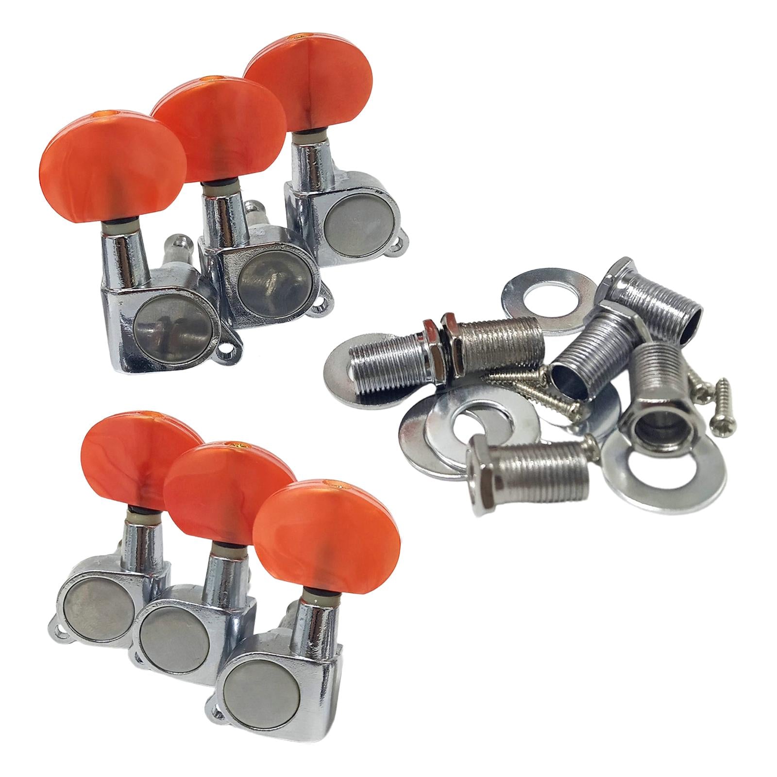 6x Zinc Alloy Guitar Tuning Peg Tuner for Acoustic Guitar Replacement Parts