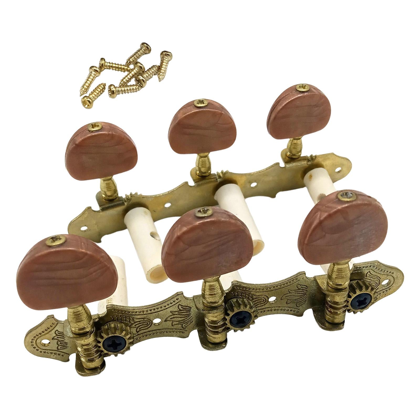 2 Pieces String Tuners Replace Part Premium Metal Machine Heads for Guitars