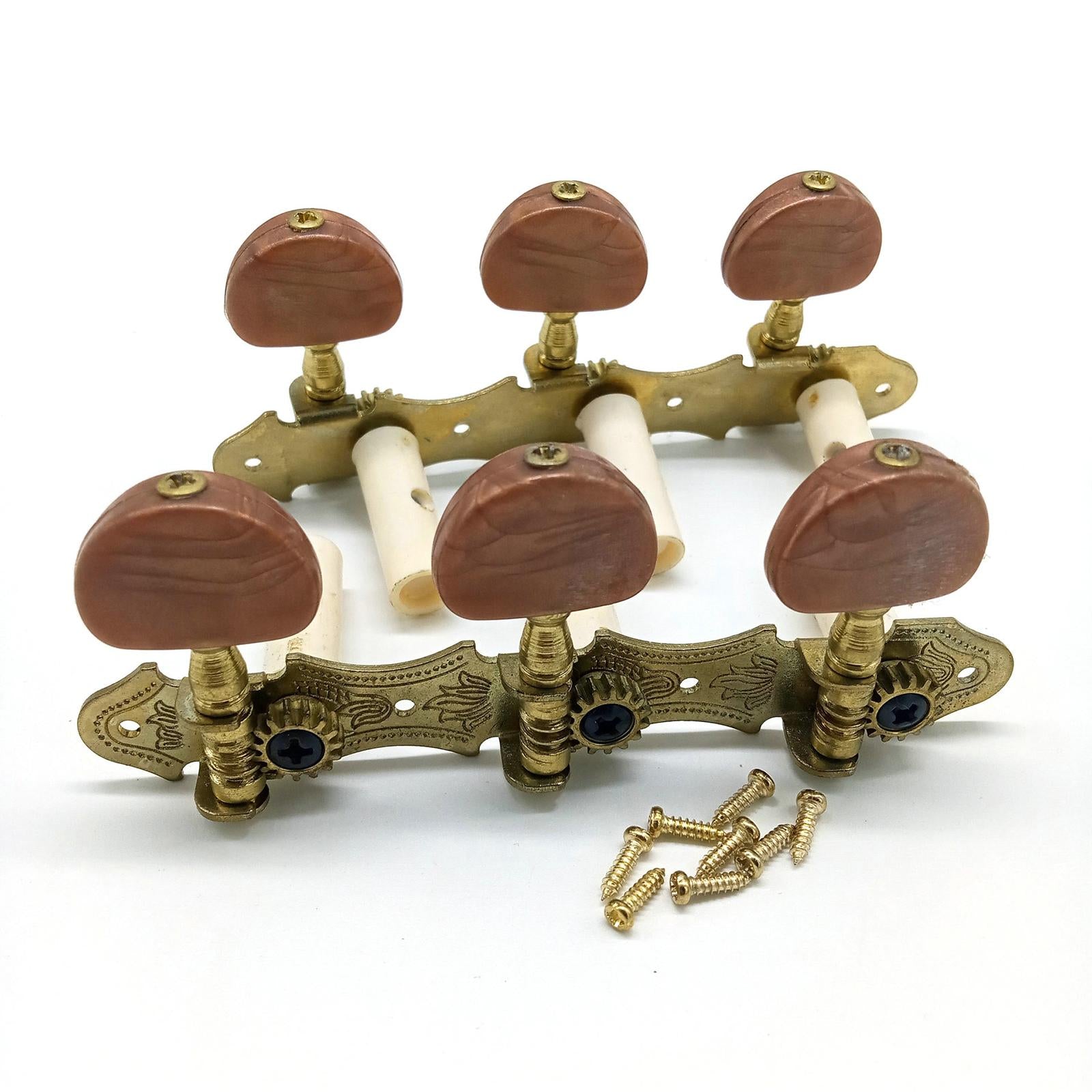 2 Pieces String Tuners Replace Part Premium Metal Machine Heads for Guitars