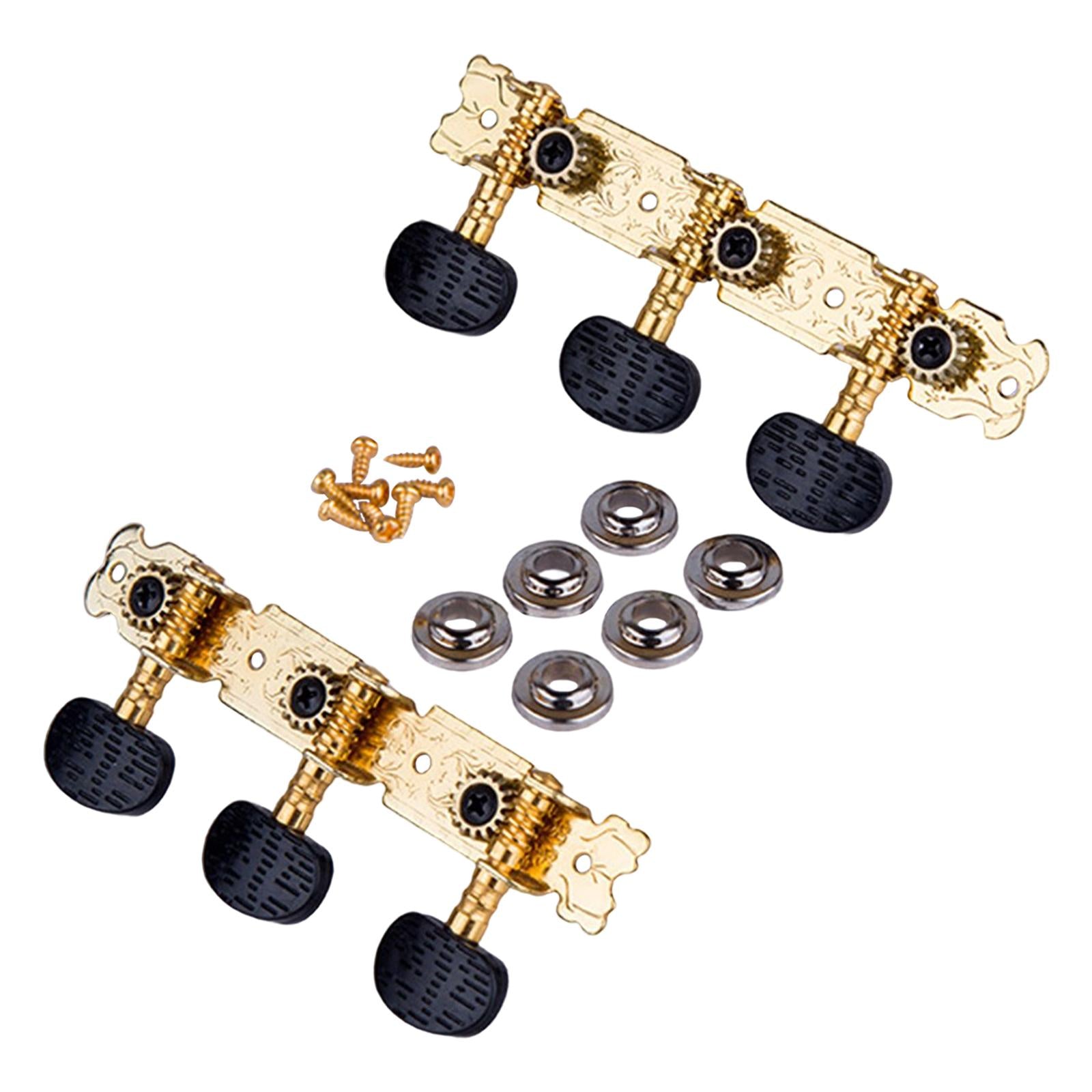 2Pcs Guitar Tuning Keys DIY Gold Replacement Parts Durable for Guitars Accs