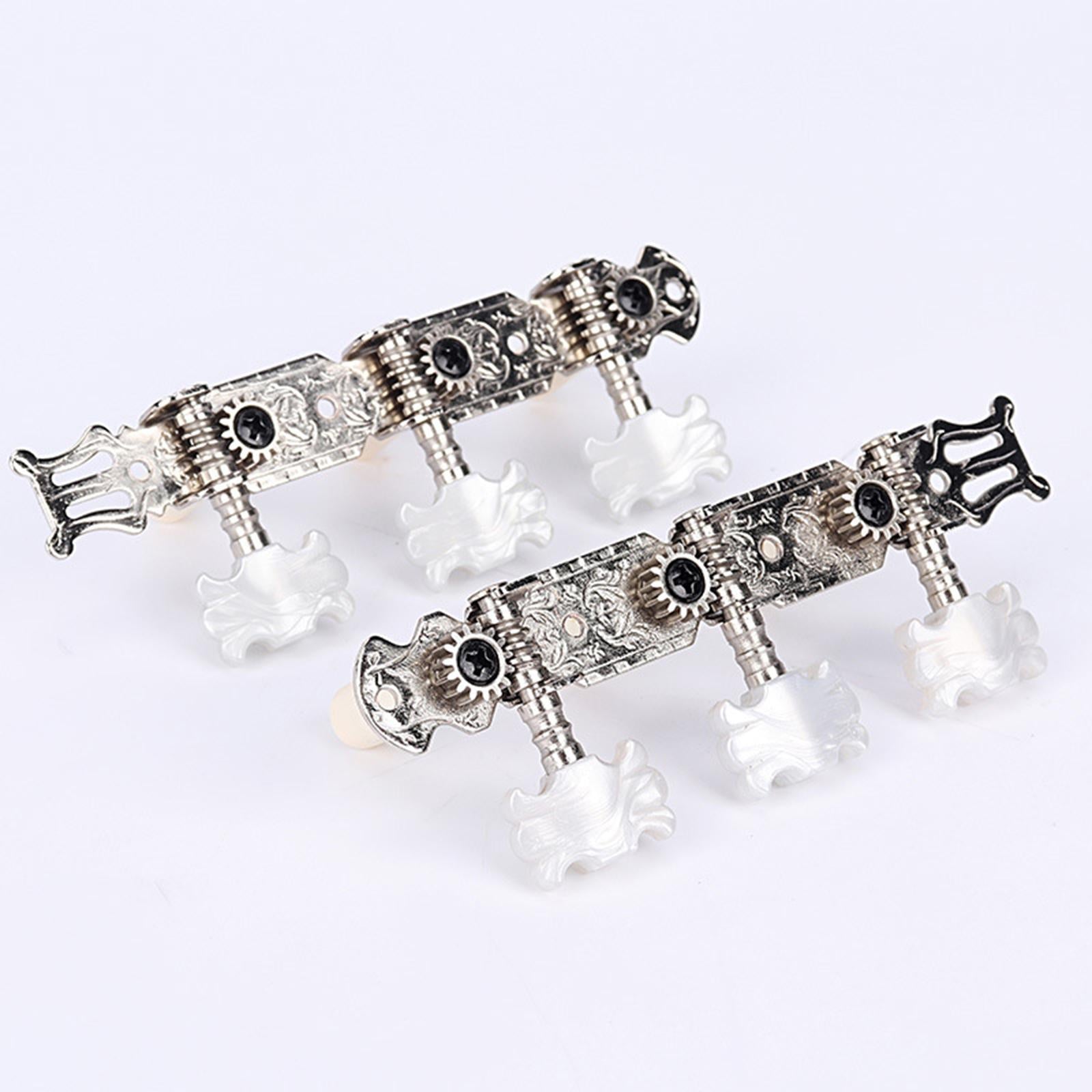 2Pcs Metal Machine Heads Tuners Keys for Acoustic Folk Guitar Spare Parts