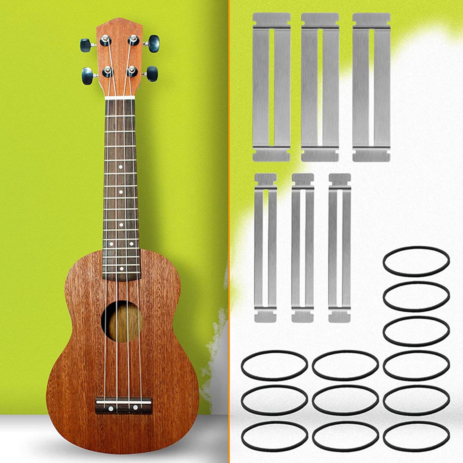 Guitar Fret Repair Tool Kit 12 Rubber Bands for Dressing and Polishing Frets