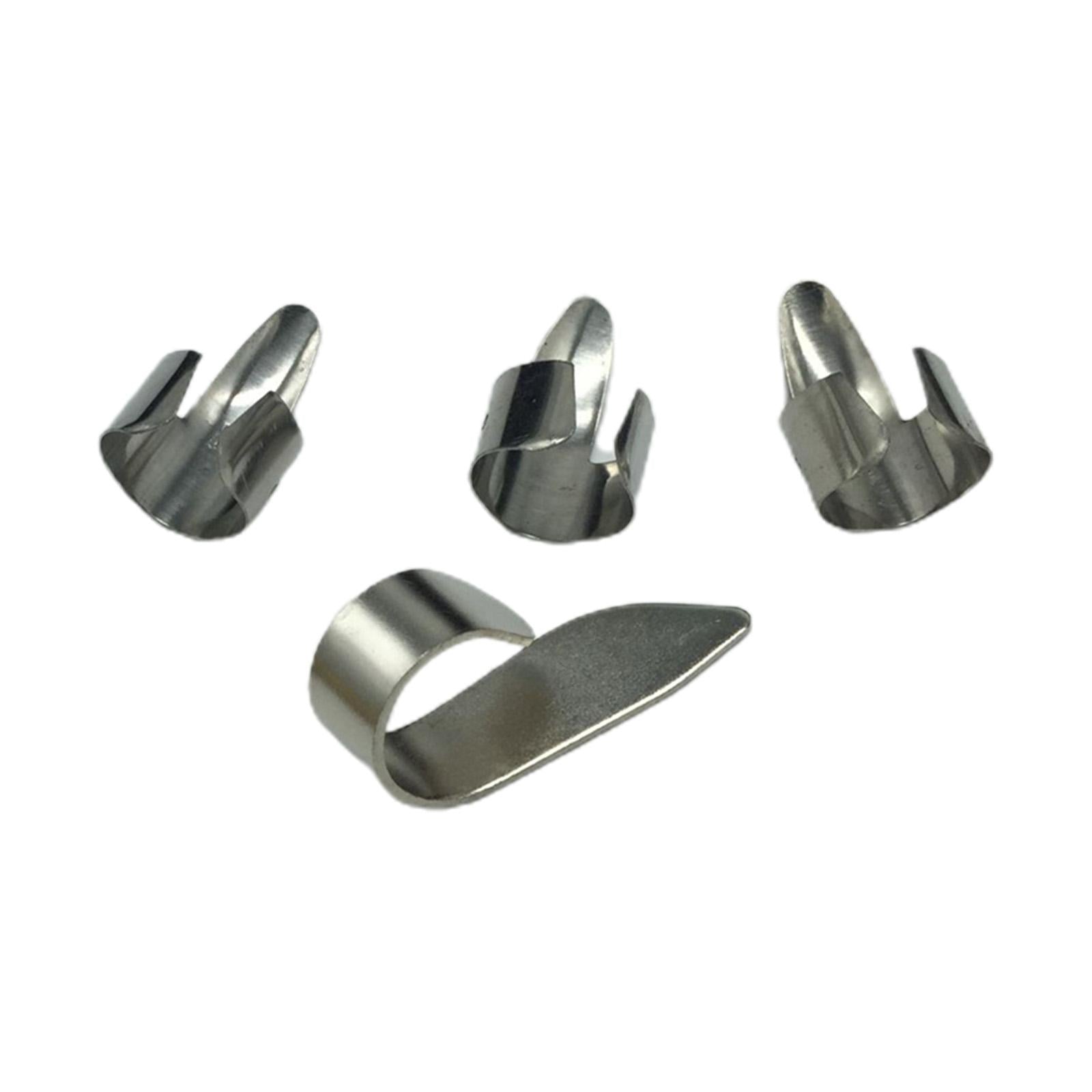 4x Durable Guitar Pick Plectrums Stainless Steel Bulk for Guitar Beginners