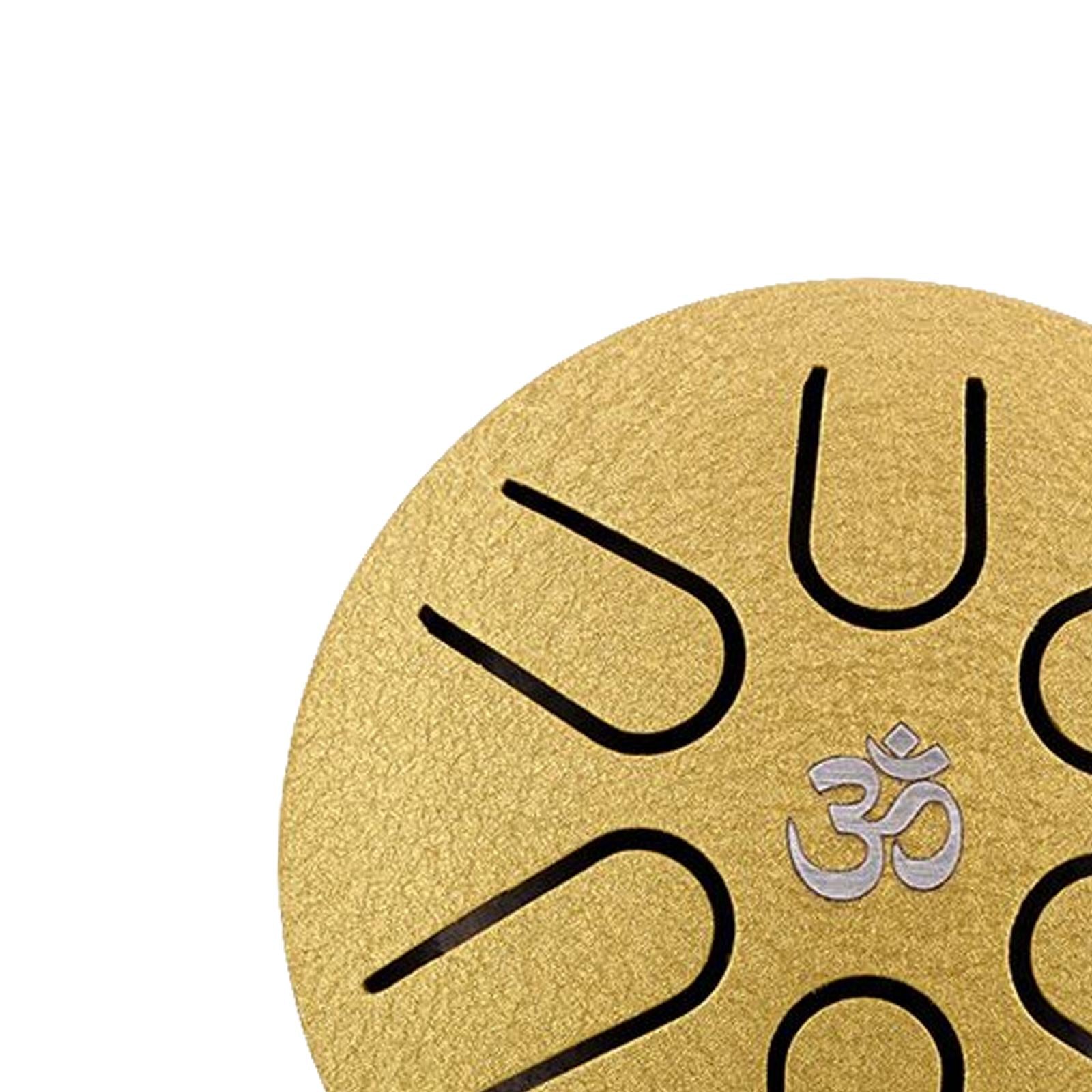 3.74 Hand Drum 6 Notes with Books for Meditation Yoga Adults Gold"