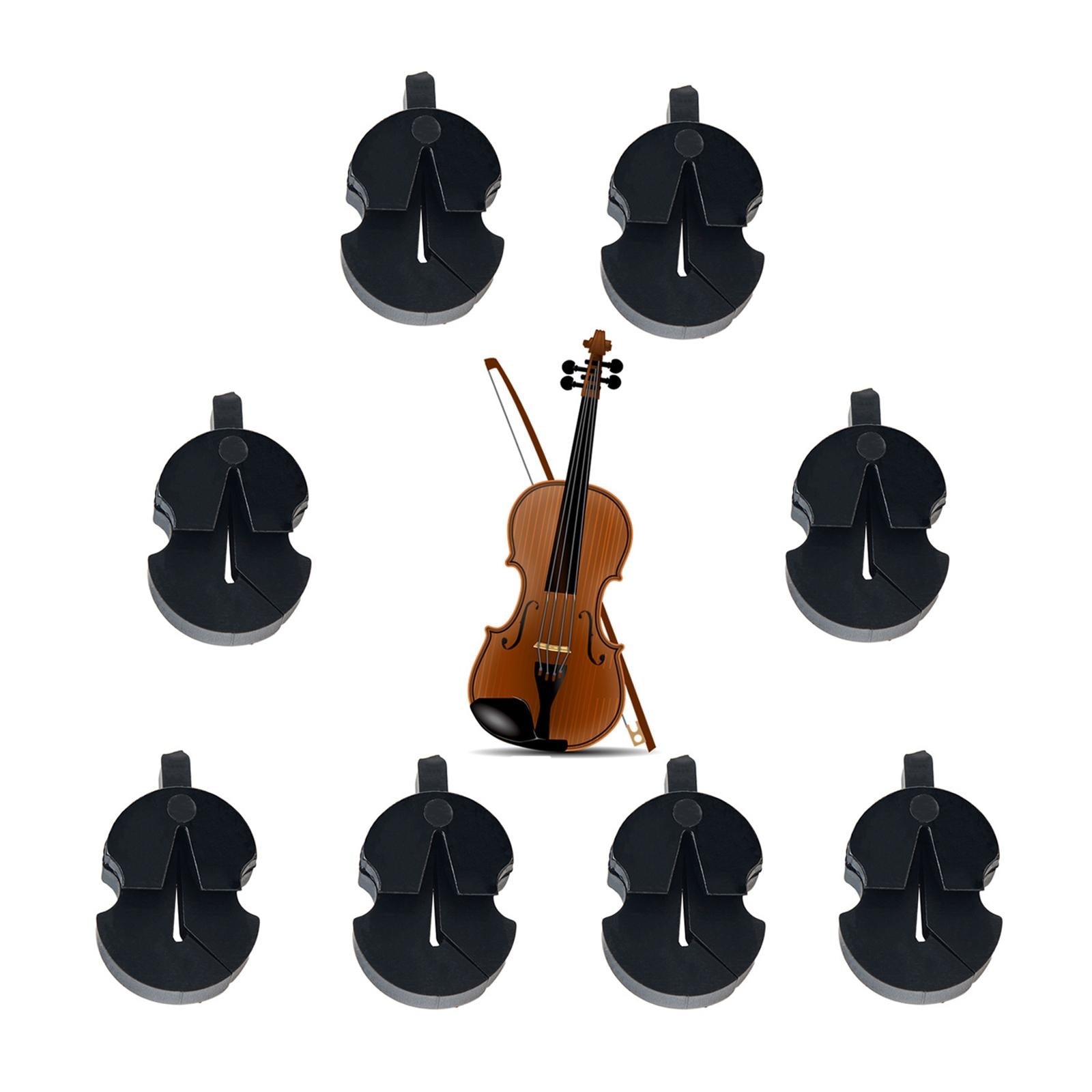 Soft Rubber Violin Strings Dampener Silence for 4/4 Size Violin Accessory Black