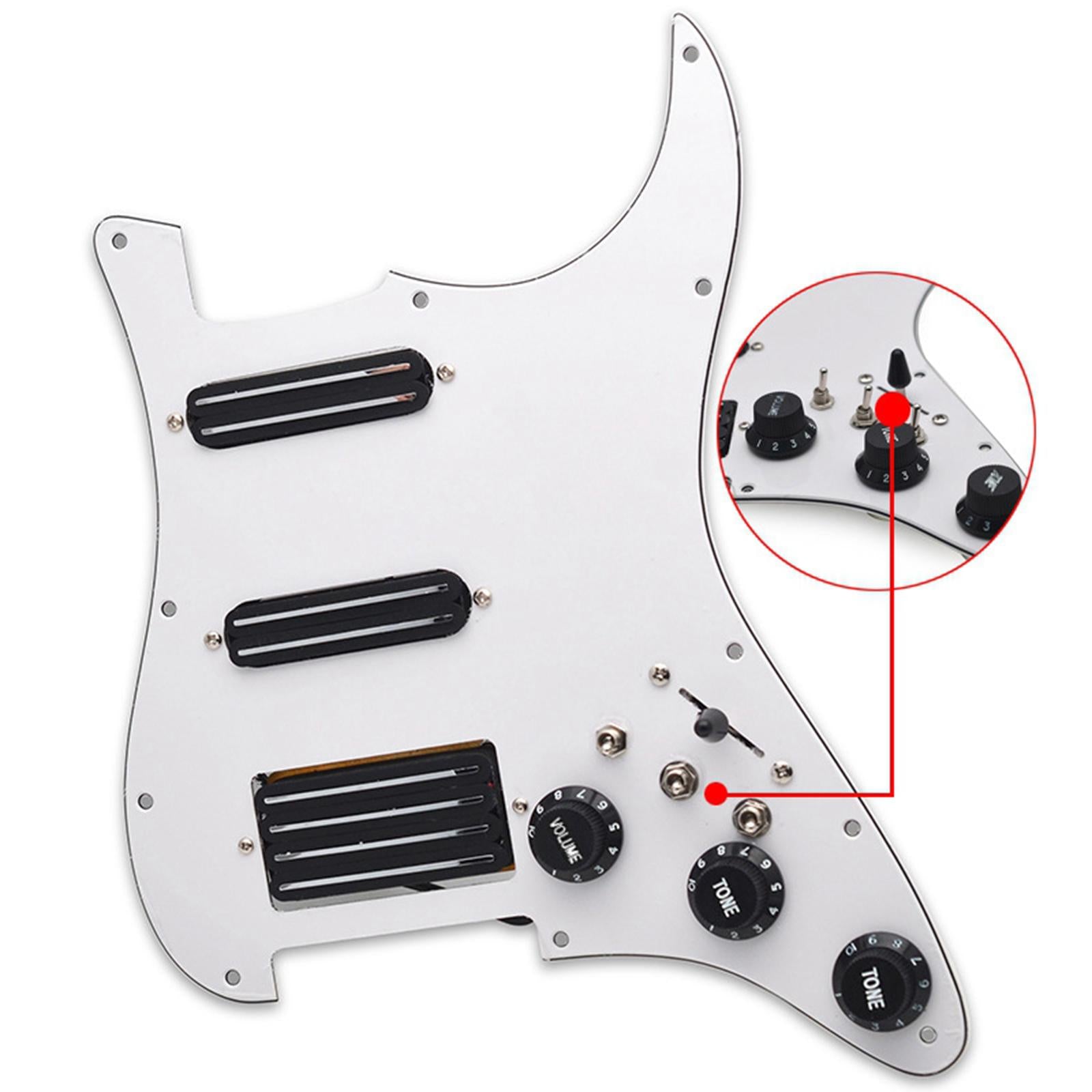Loaded Electric Guitar Pickguard Circuit Assembly for Guitar Replacement