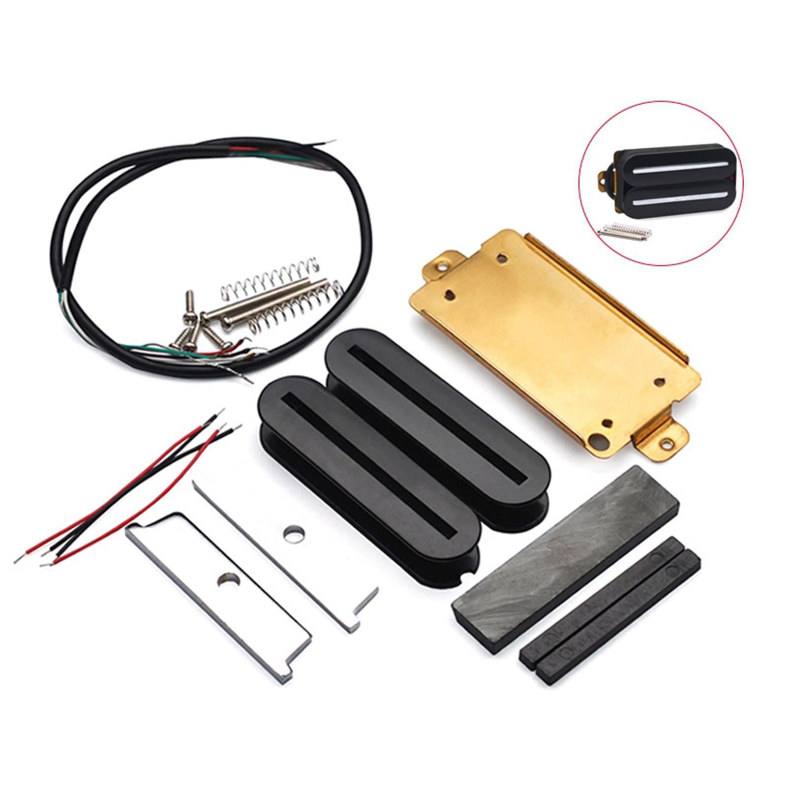 Double Coil Pickups Kits Dual Hot Rail Pickups Prewired Electric Guitar