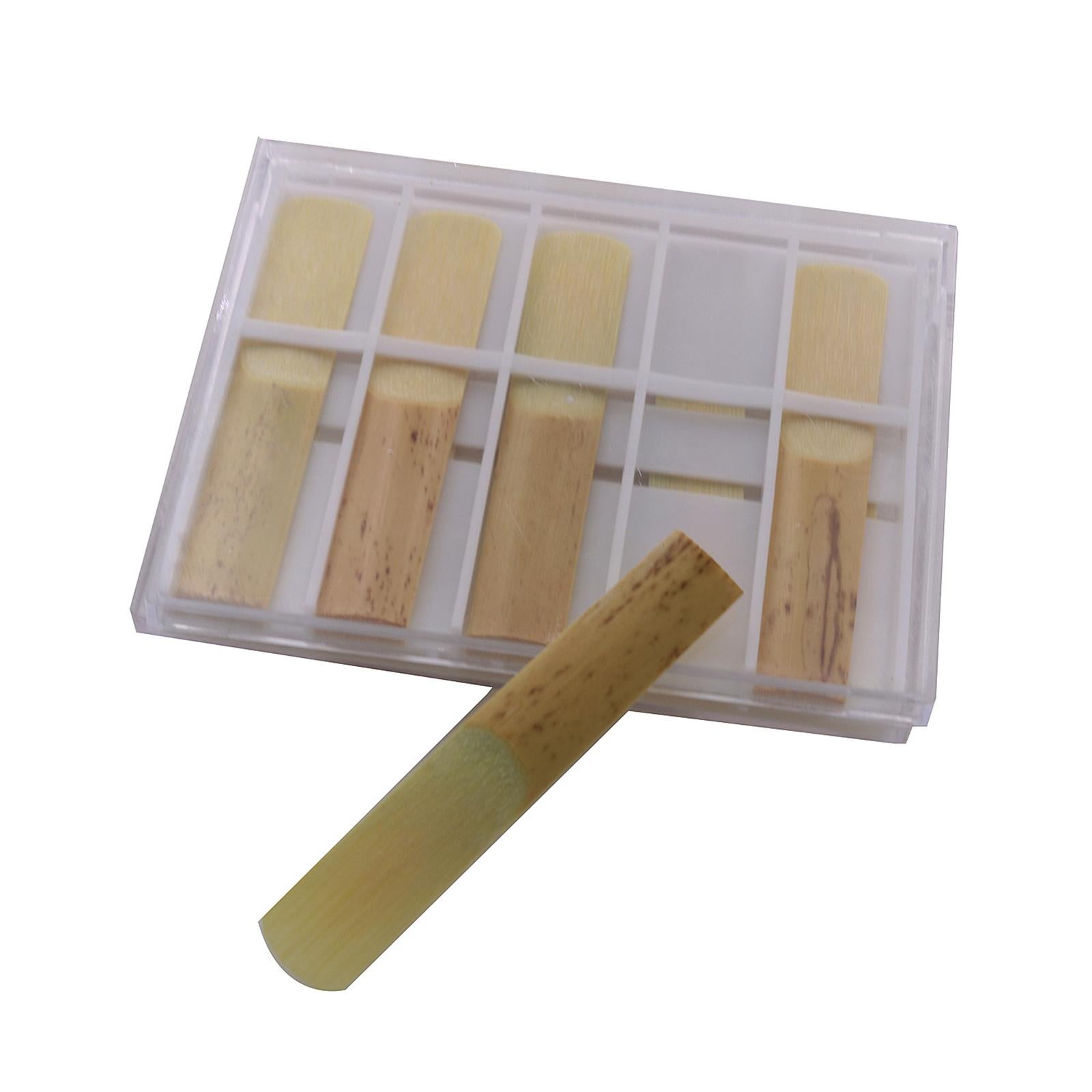 10Pcs Clarinet Reeds with Case Supplies Saxophone Reeds for Player Beginner Strength 2.0