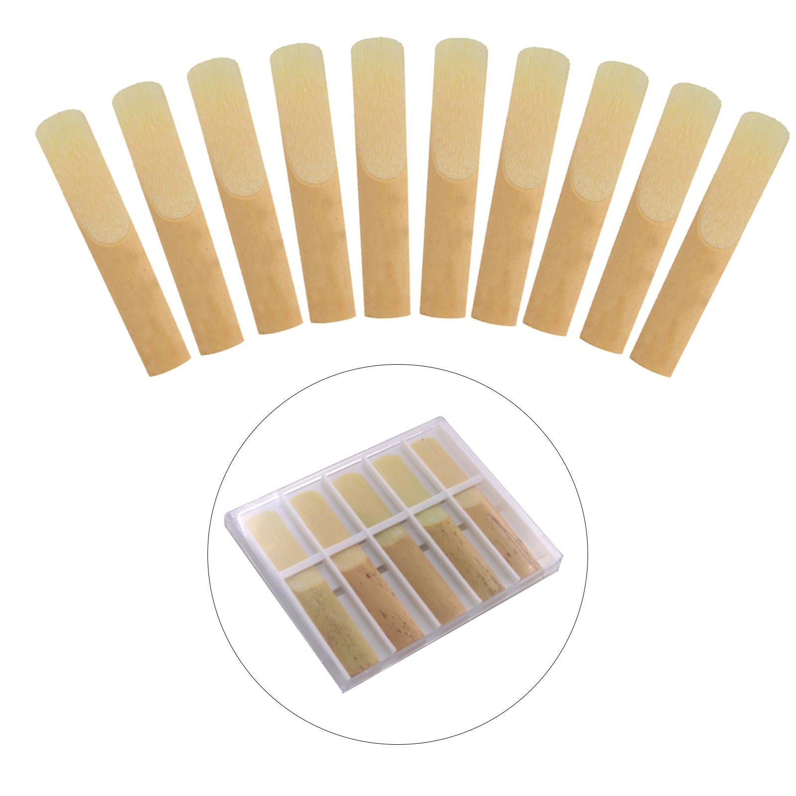 10Pcs Clarinet Reeds with Case Supplies Saxophone Reeds for Player Beginner Strength 3.0