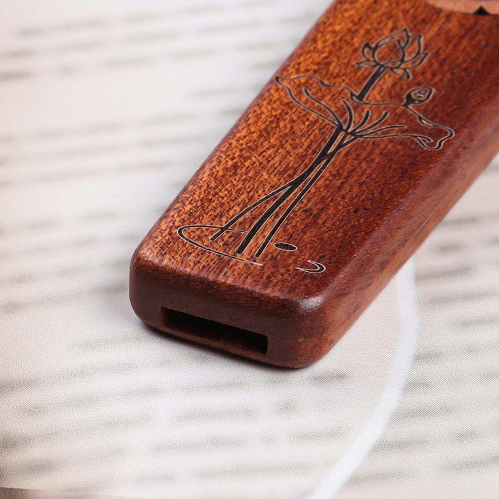 Harmonica Flutes Wind Instrument with Case Wooden Kazoo Wood