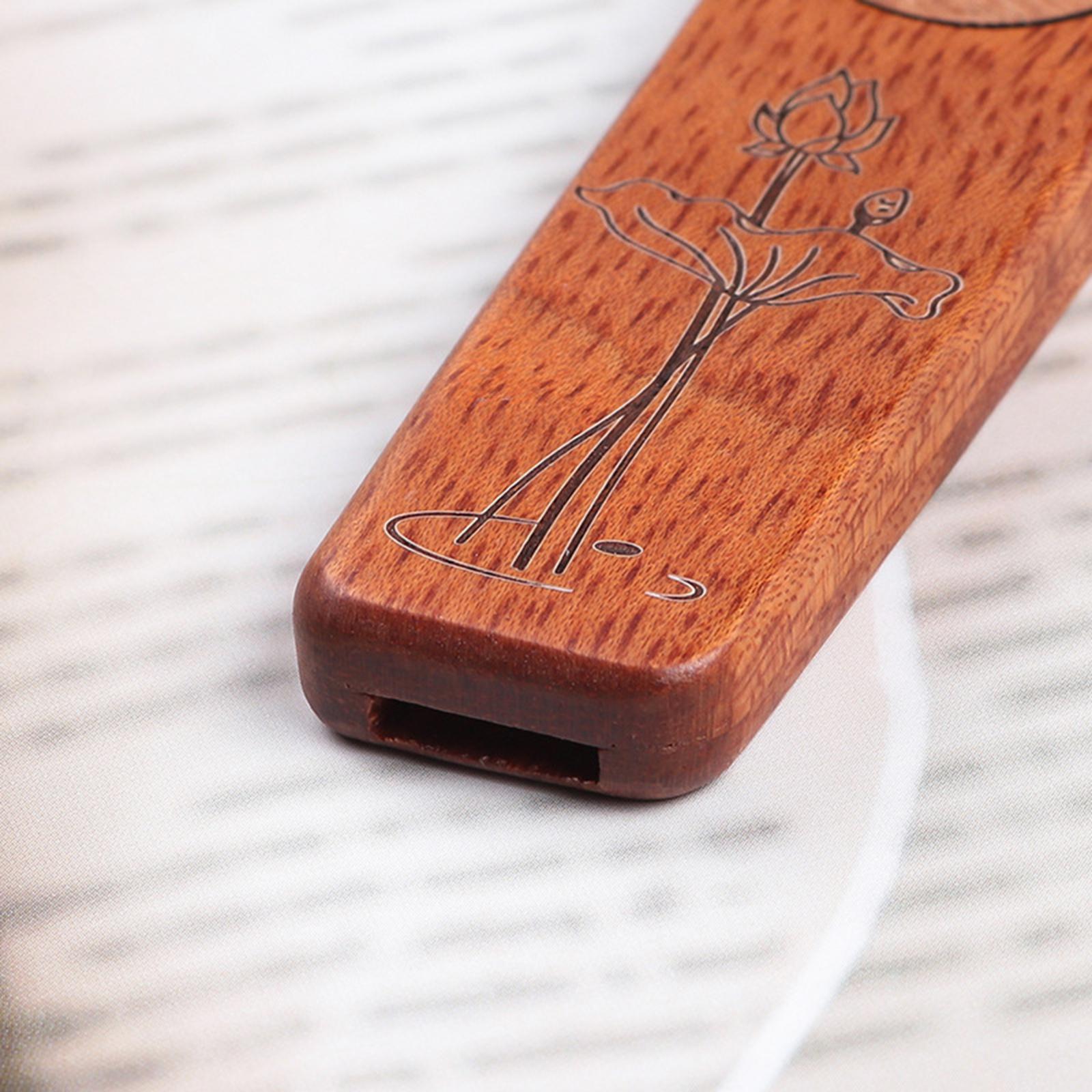 Harmonica Flutes Wind Instrument with Case Wooden Kazoo Rosewood