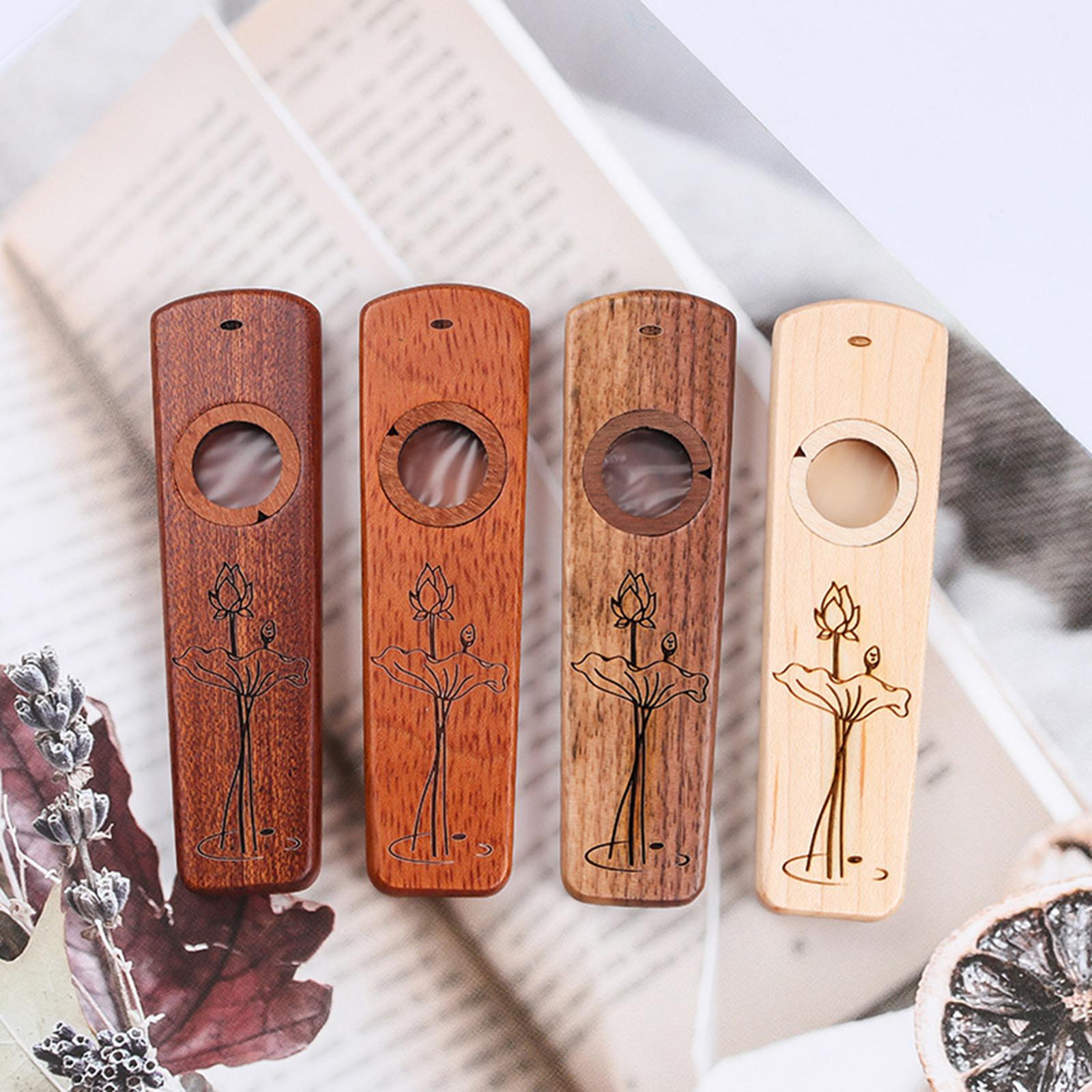 Harmonica Flutes Wind Instrument with Case Wooden Kazoo Rosewood
