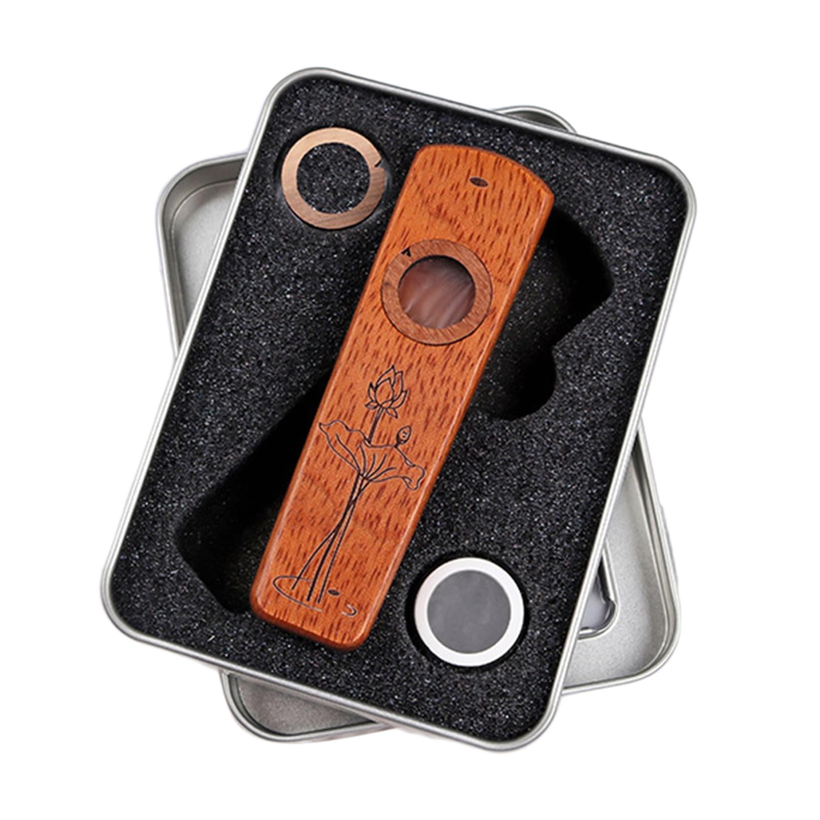 Harmonica Flutes Wind Instrument with Case Wooden Kazoo Rosewood