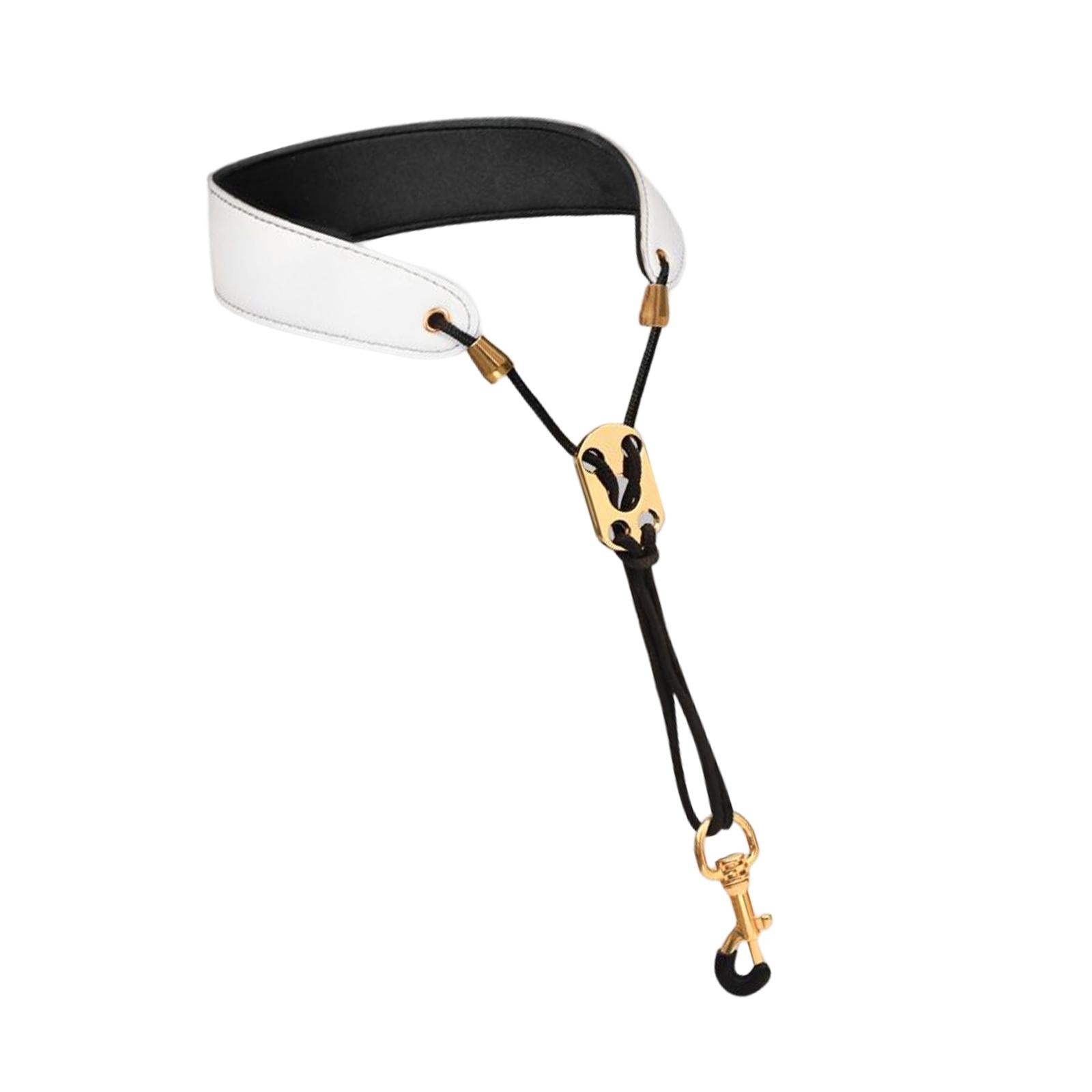 Saxophone Neck Strap Padded Comfortable for Soprano Saxophone Bass Clarinet White