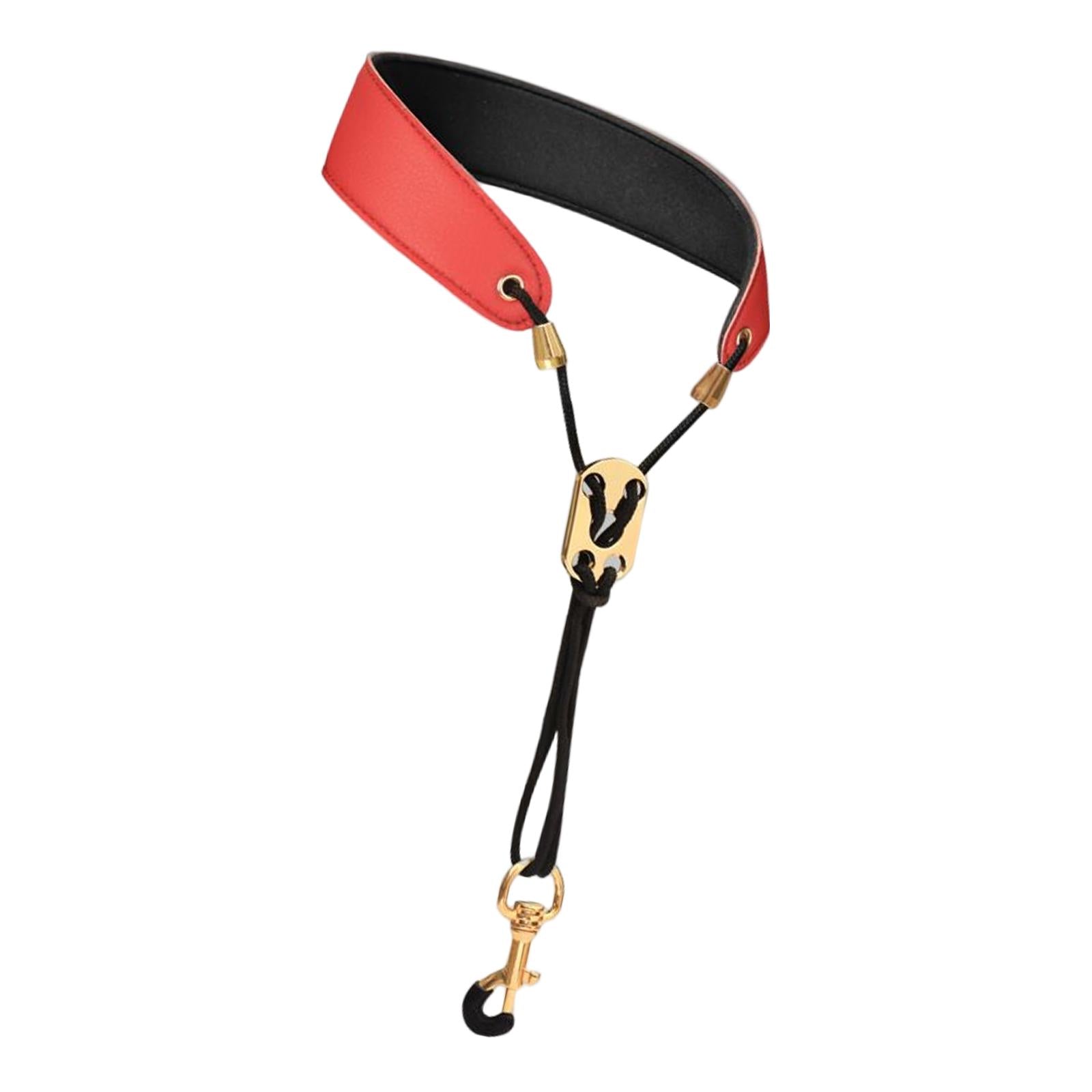 Saxophone Neck Strap Padded Comfortable for Soprano Saxophone Bass Clarinet Red