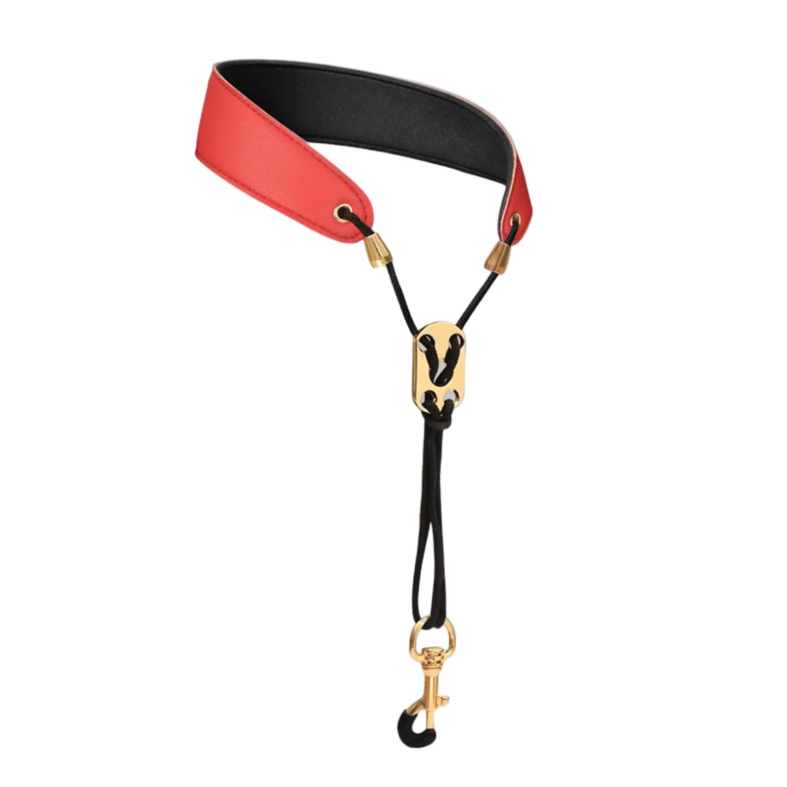 Saxophone Neck Strap Padded Comfortable for Soprano Saxophone Bass Clarinet Red